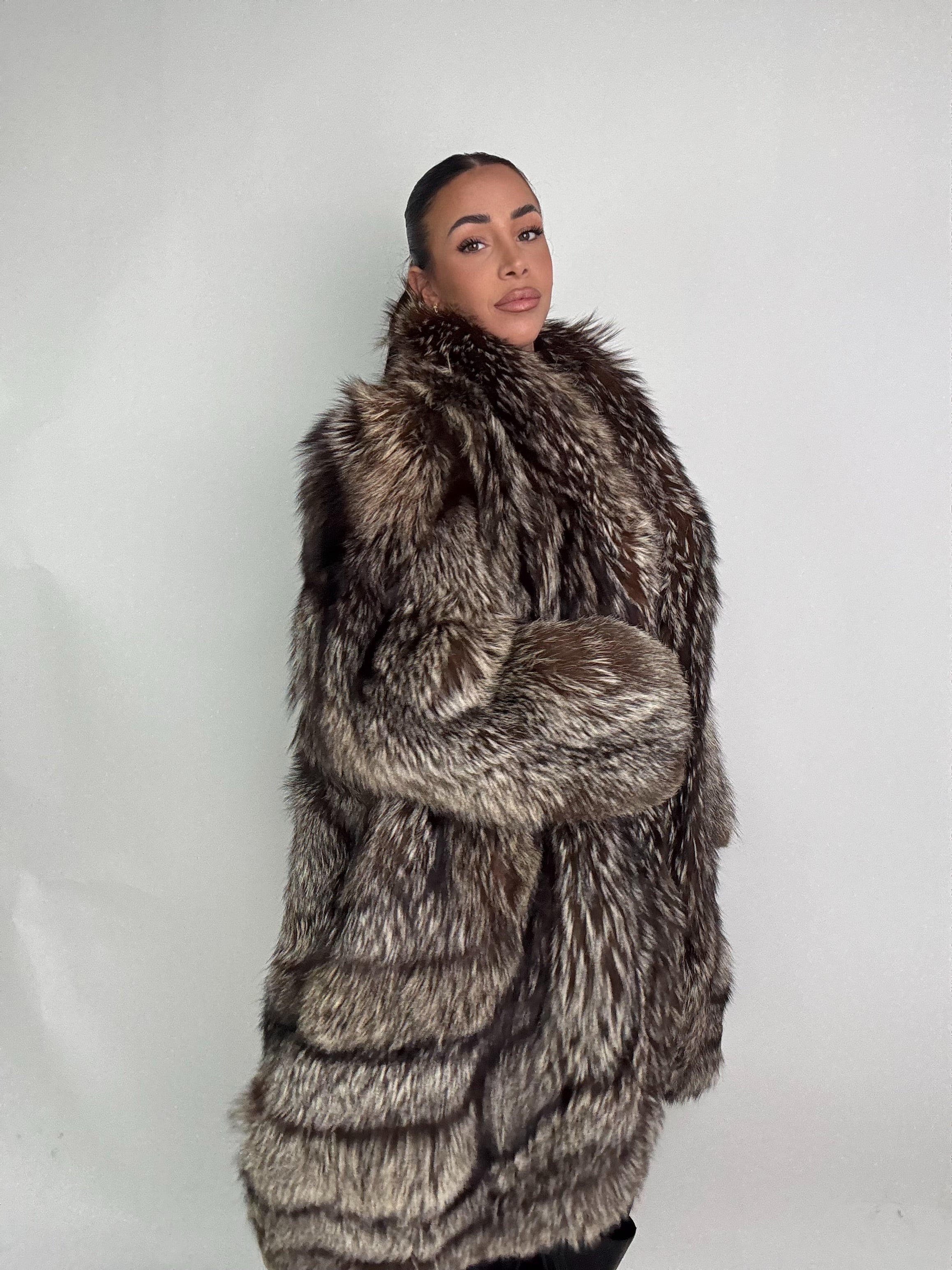 Giacca in volpe argentata N61