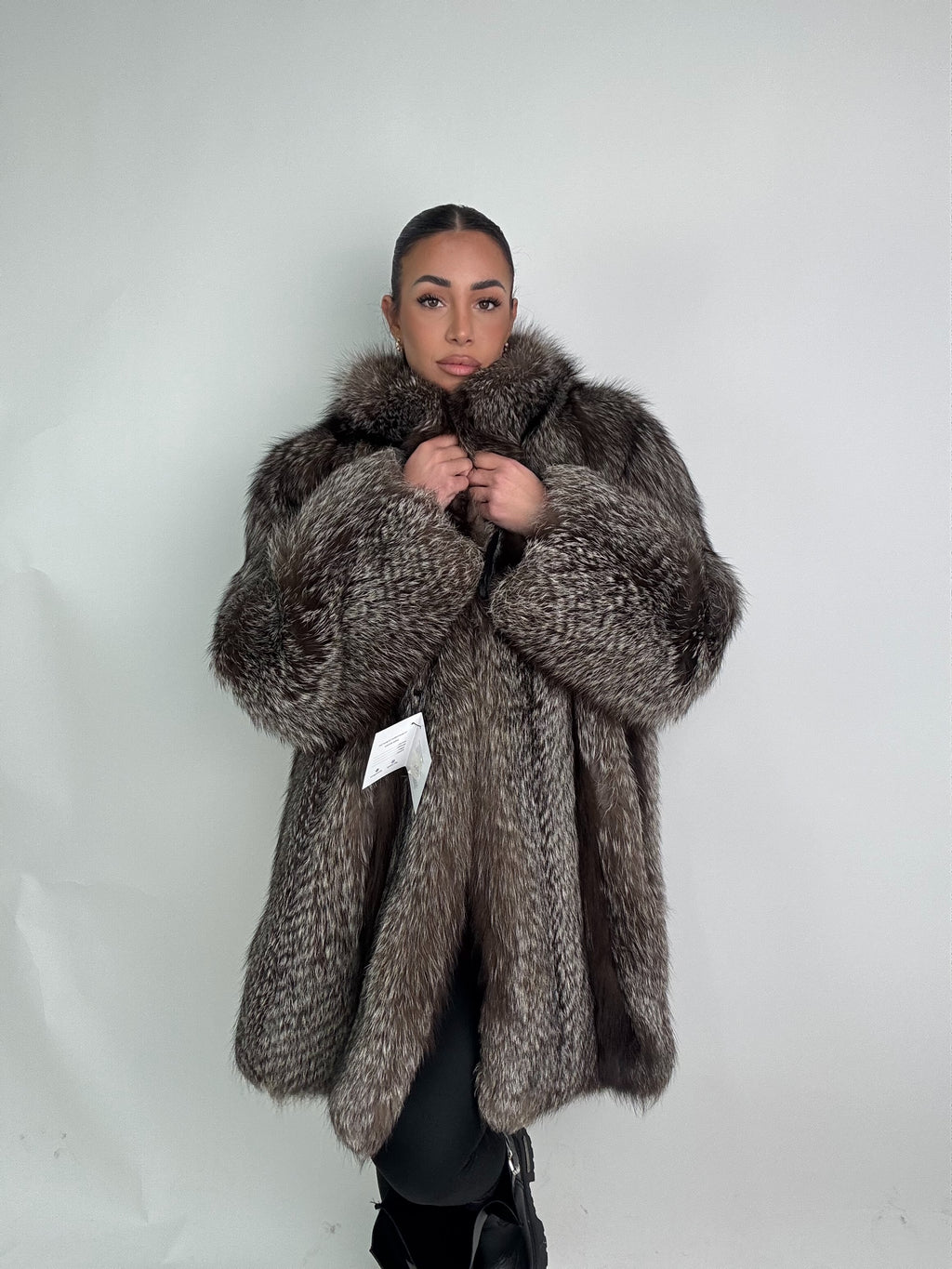 Giacca in volpe argentata N897