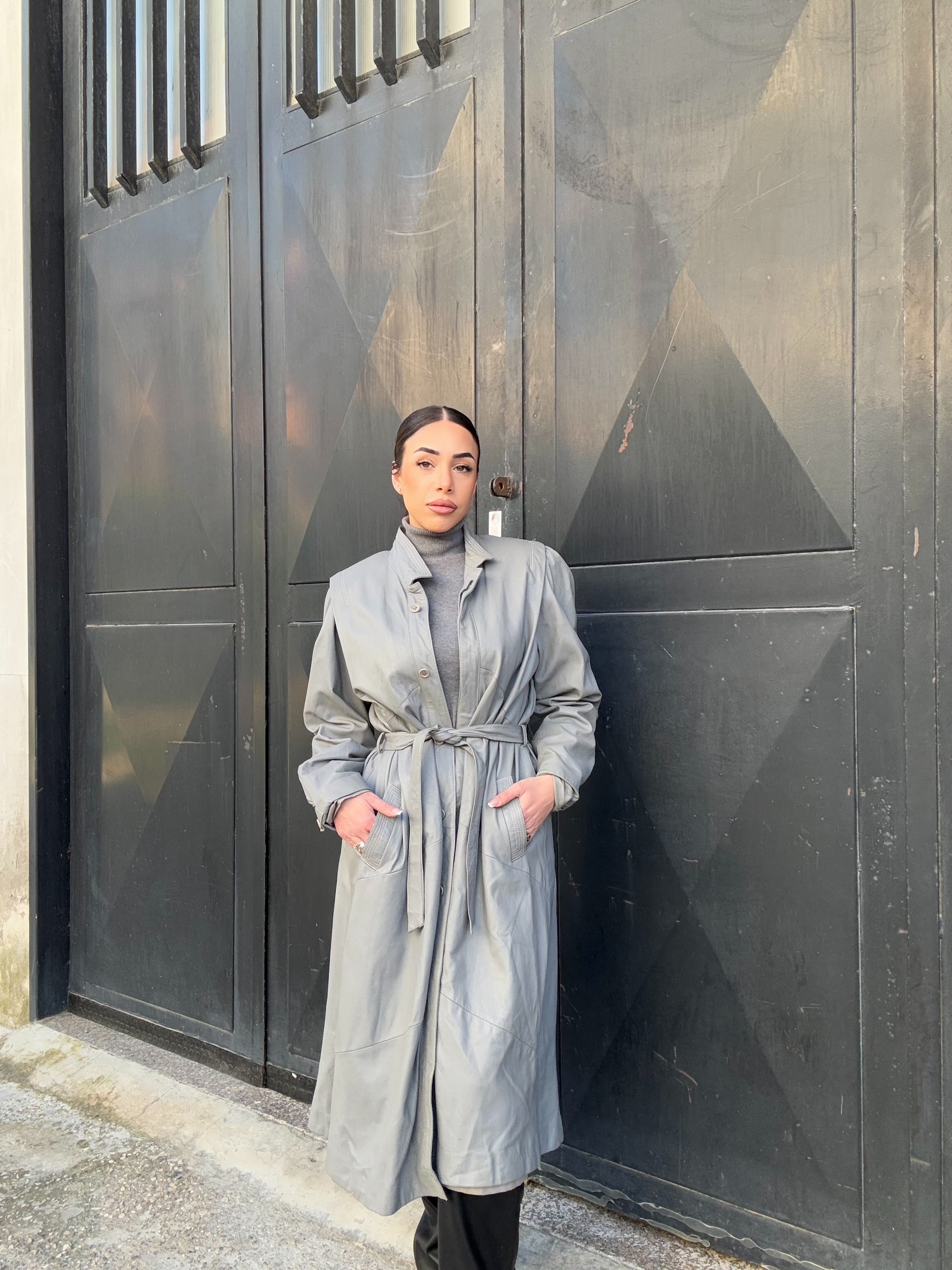 Cappotto in pelle