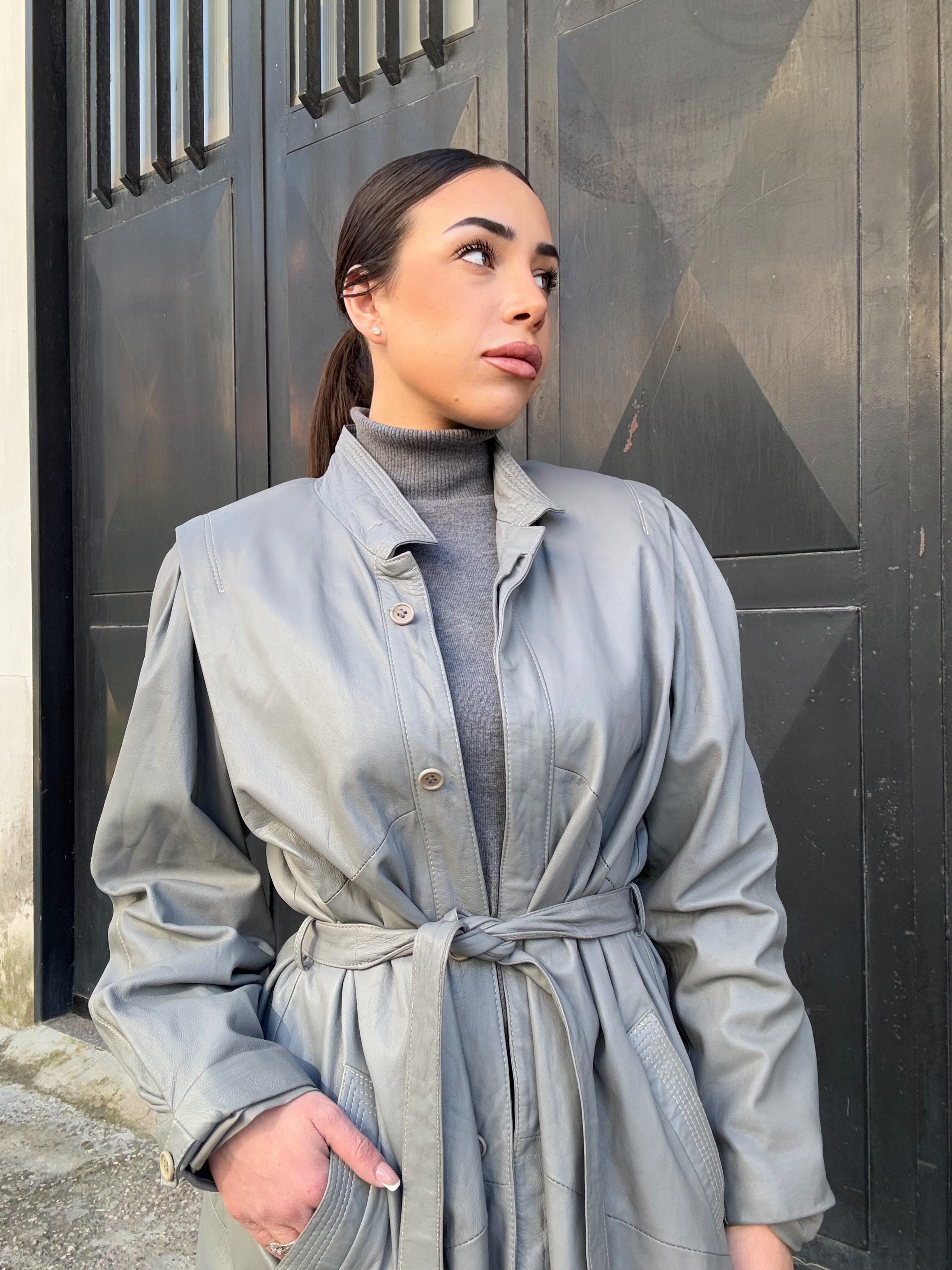Cappotto in pelle