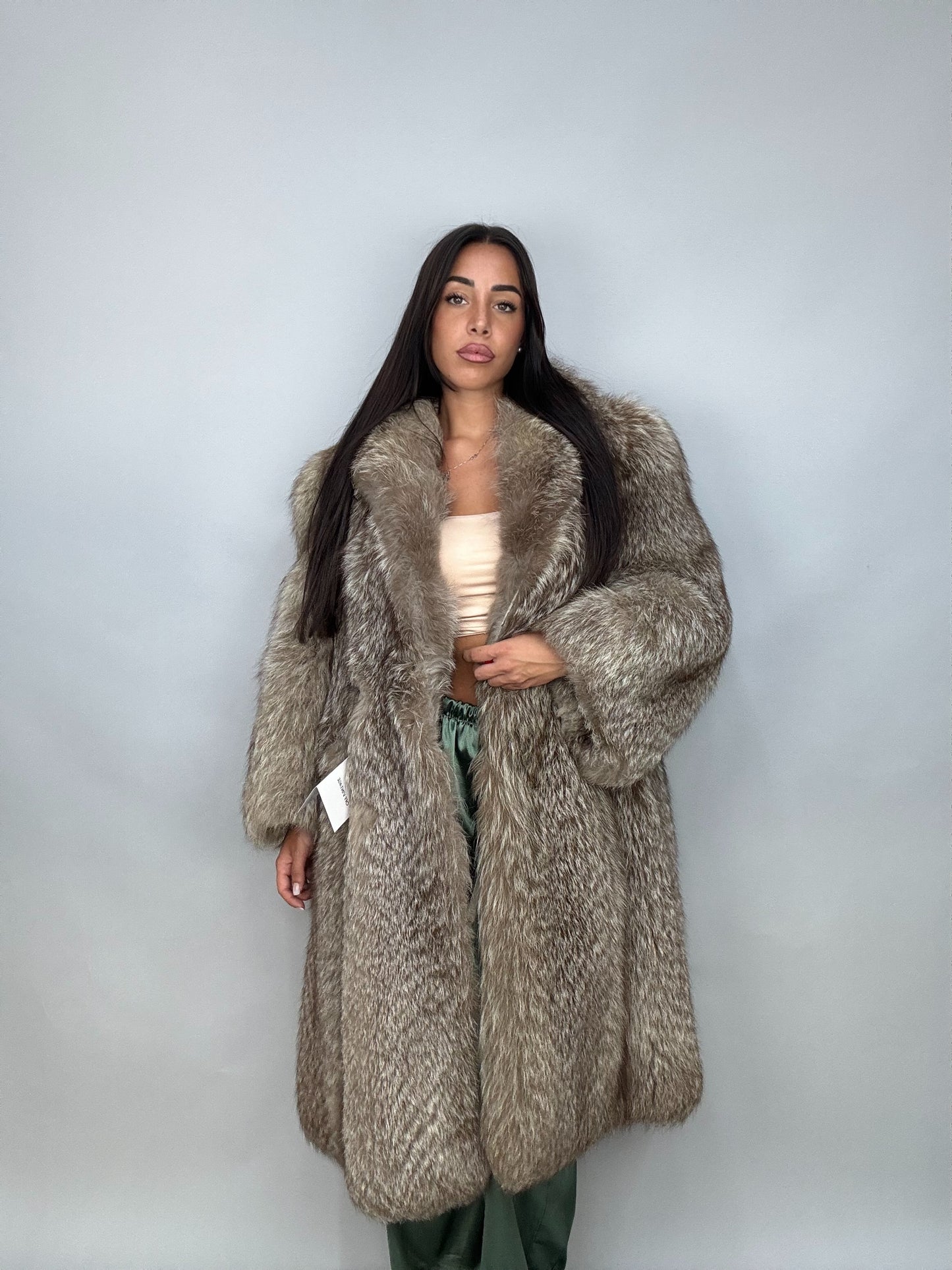Cappotto in volpe argentata
