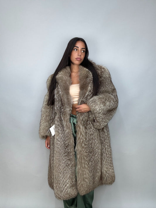 Cappotto in volpe argentata