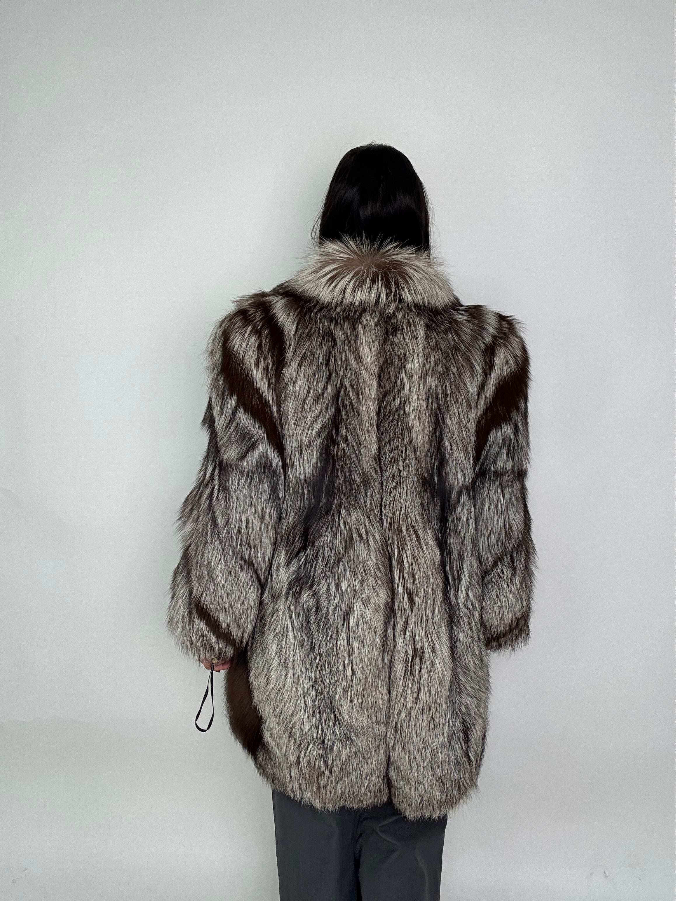 Giacca in volpe argentata N66