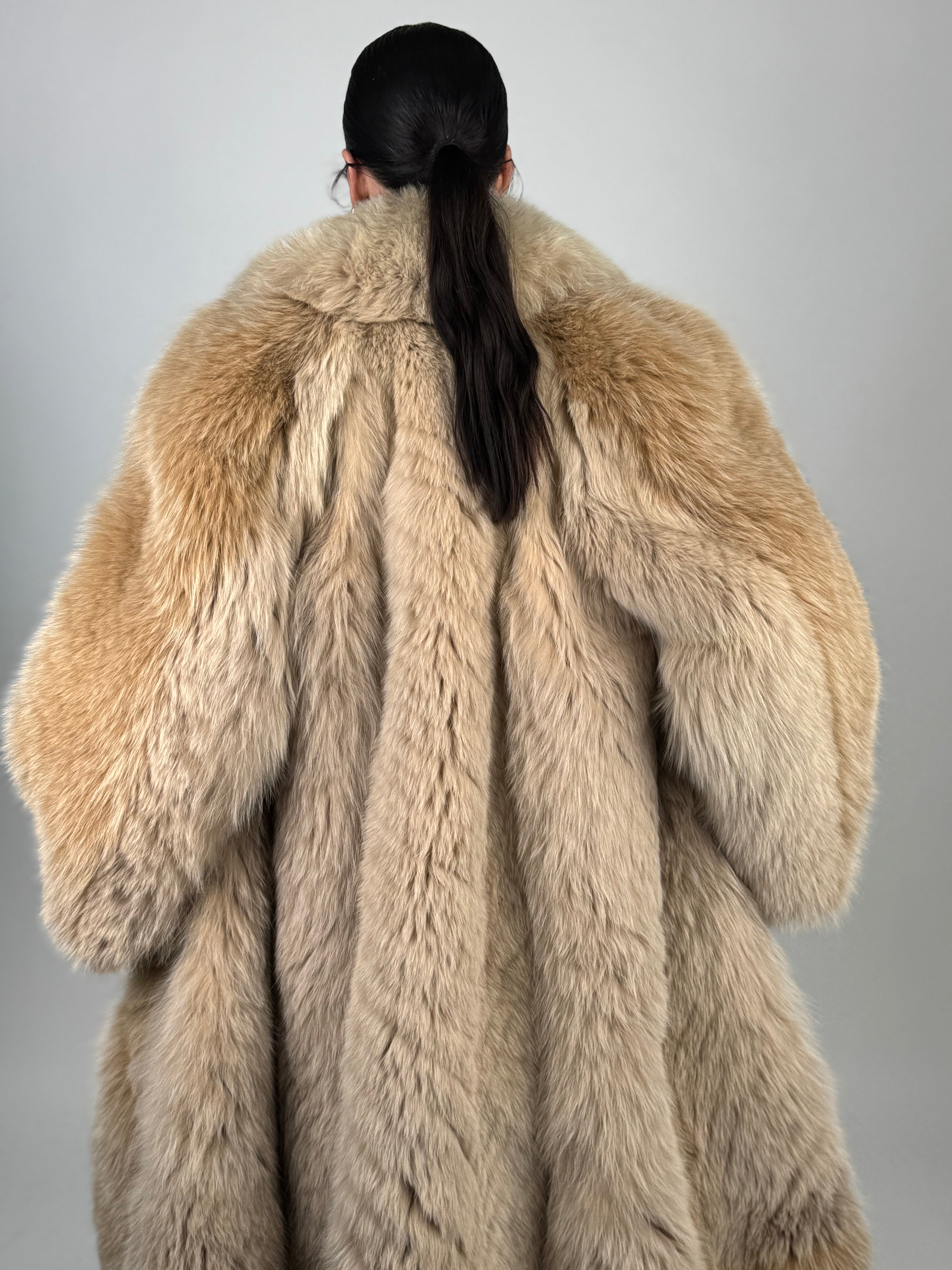 Cappotto in volpe caramello N561