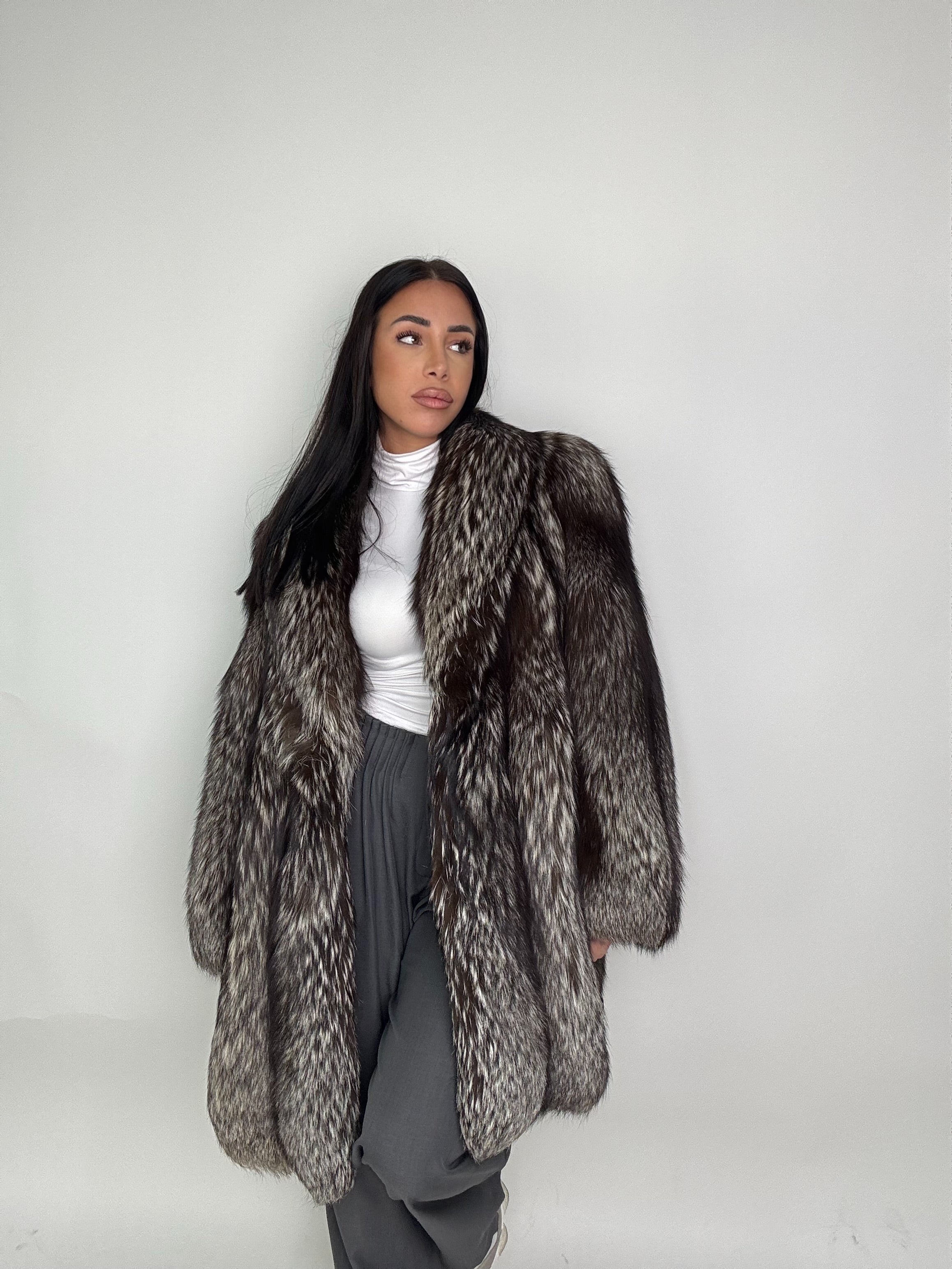 Giacca in volpe argentata N67