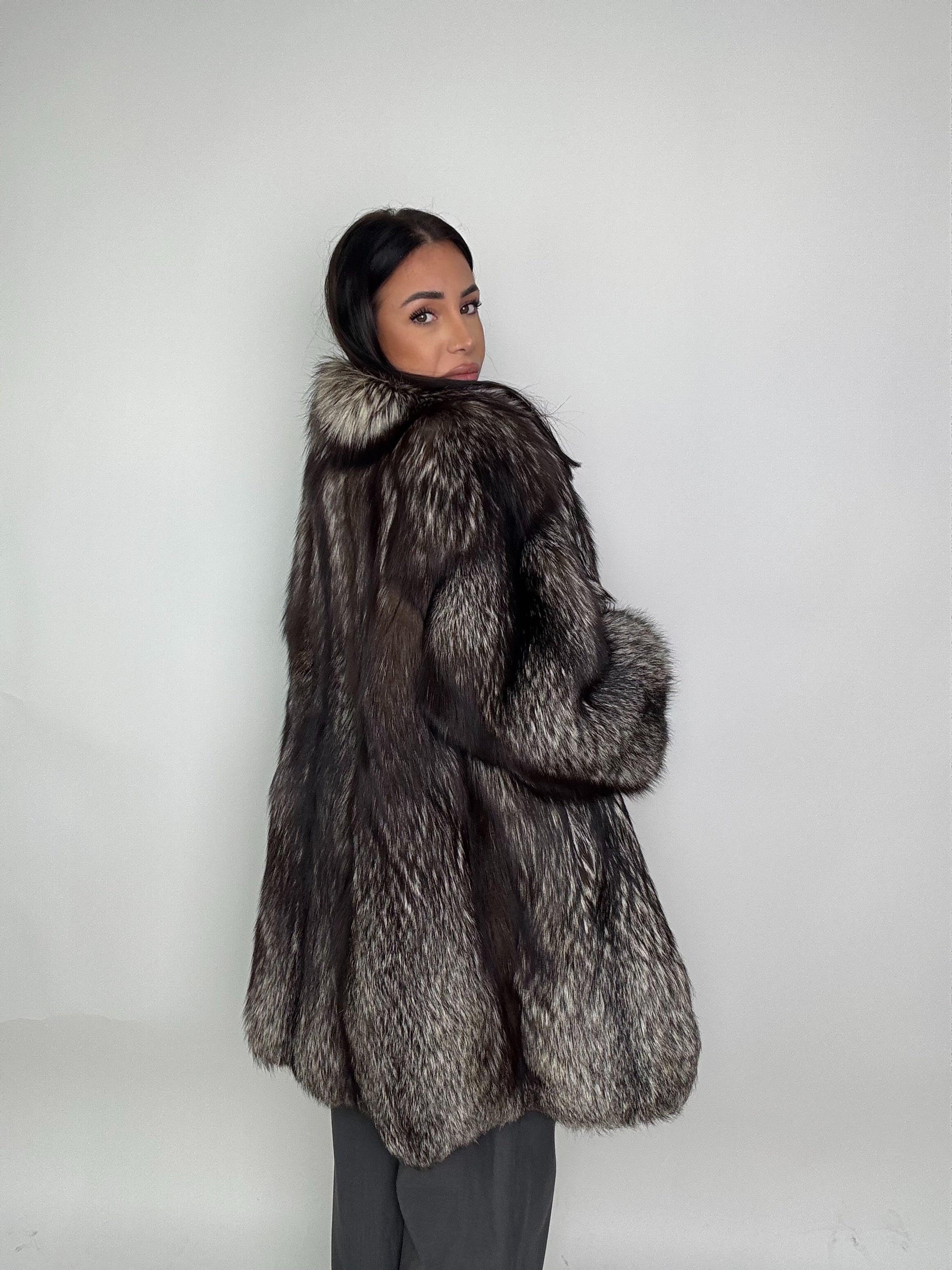 Giacca in volpe argentata N67