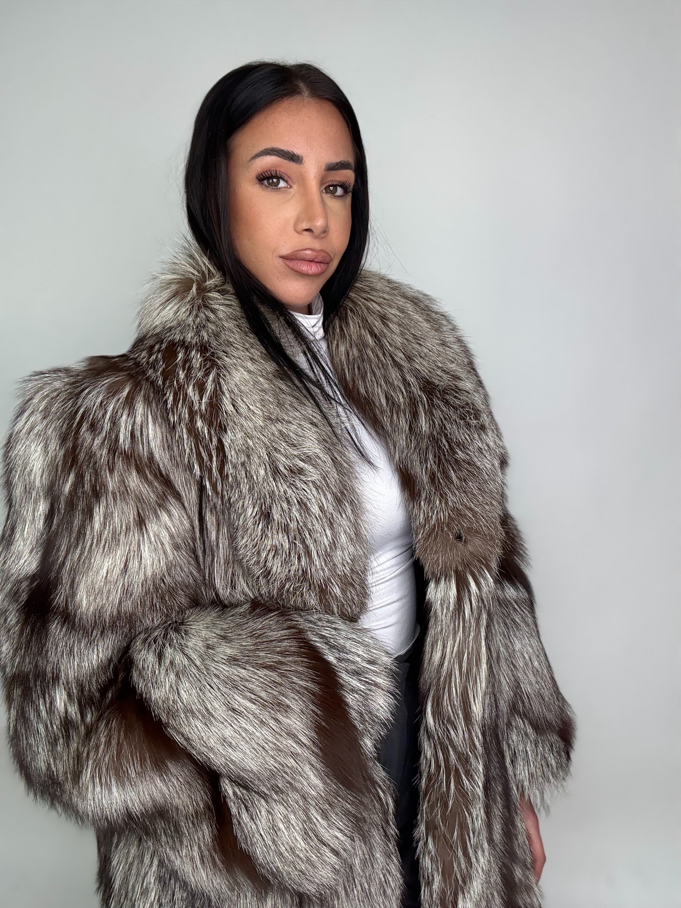 Giacca in volpe argentata N66