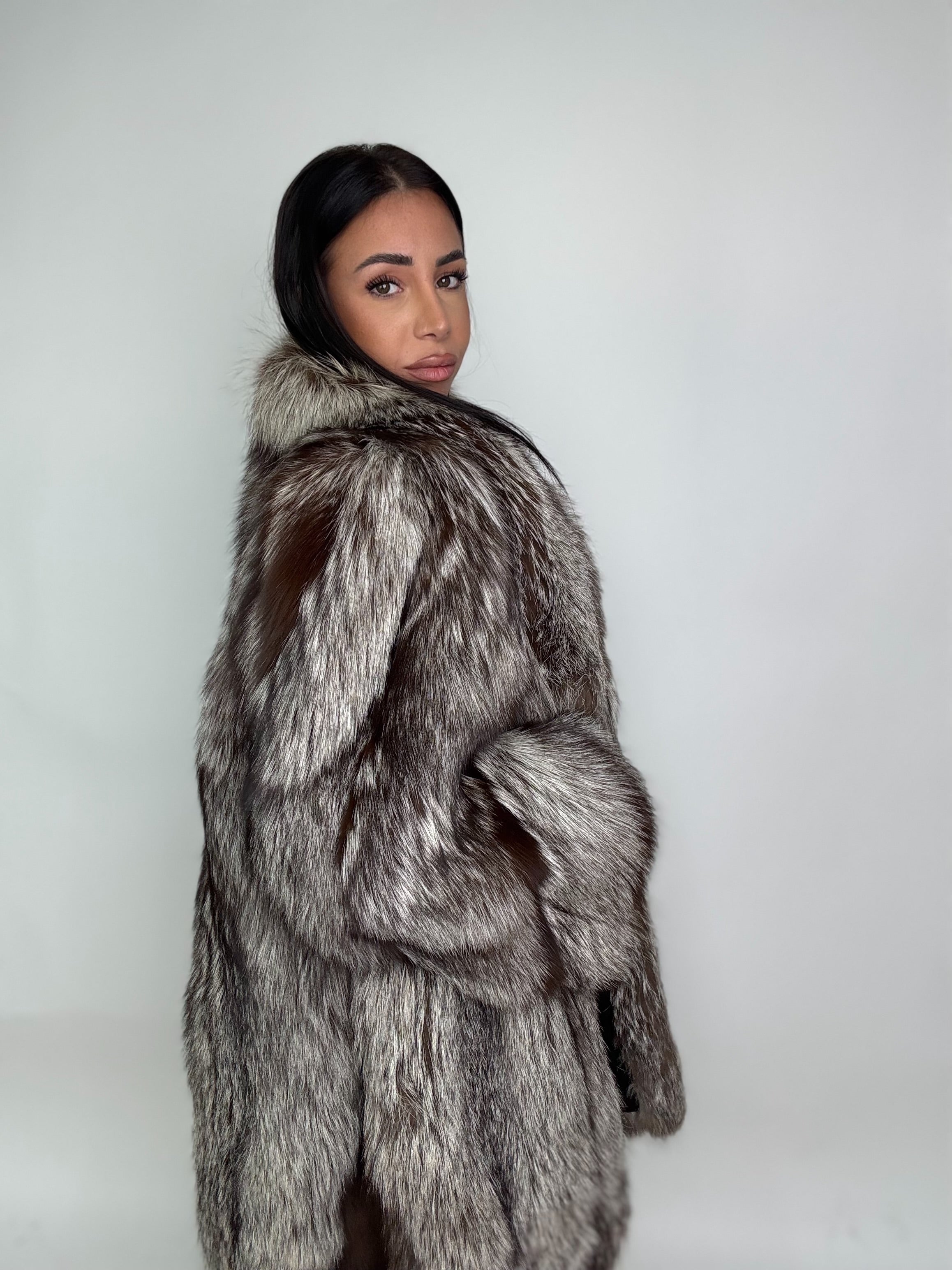 Giacca in volpe argentata N66