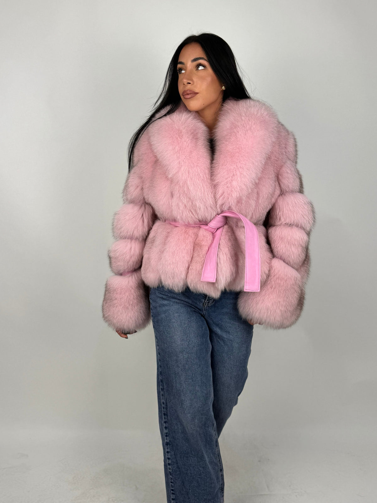 Giacca Sandy in volpe pink