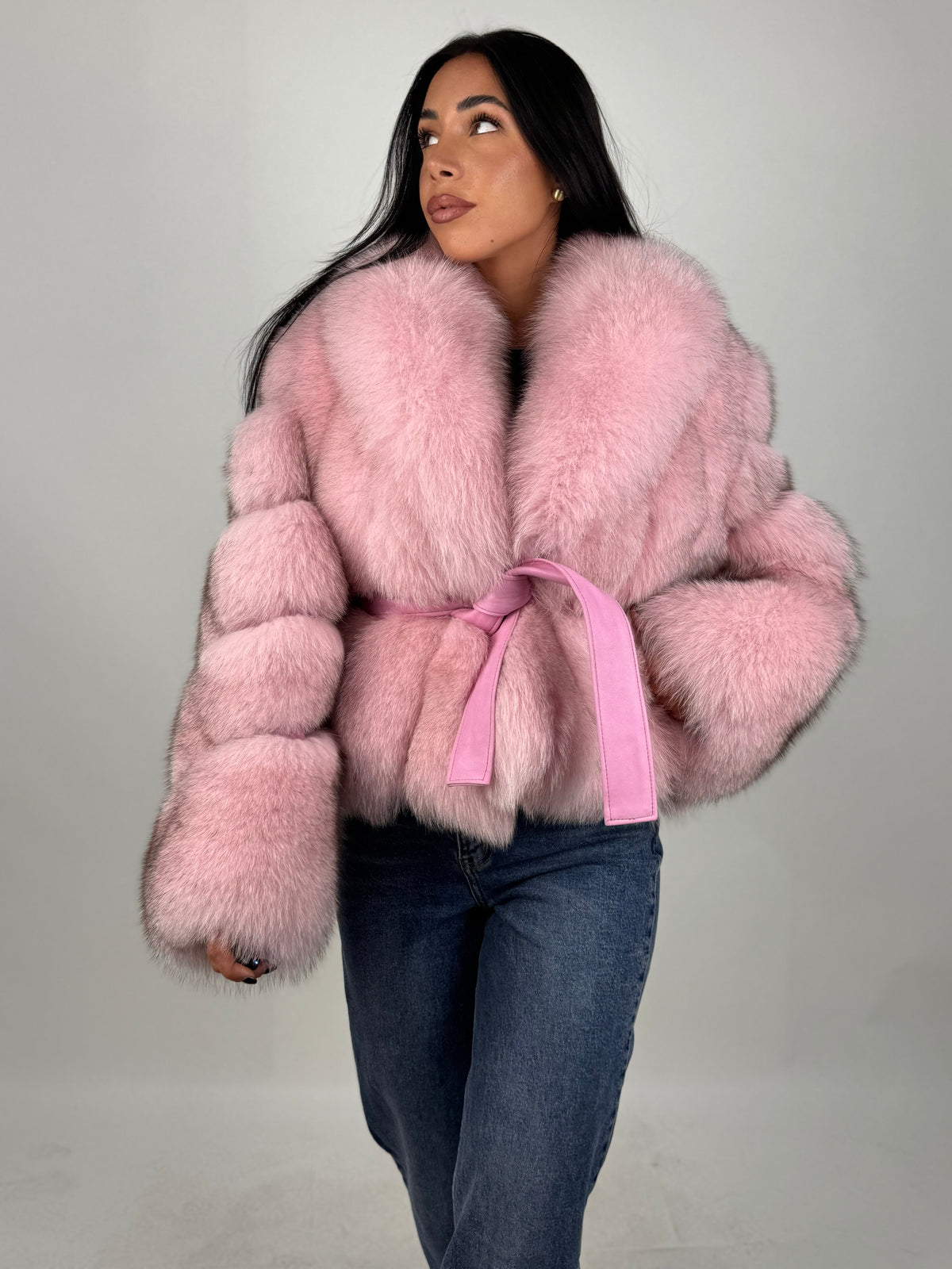 Giacca Sandy in volpe pink