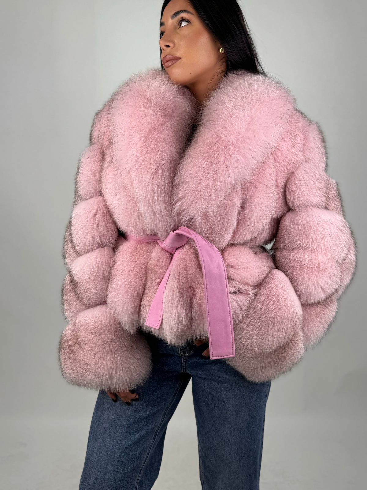 Giacca Sandy in volpe pink
