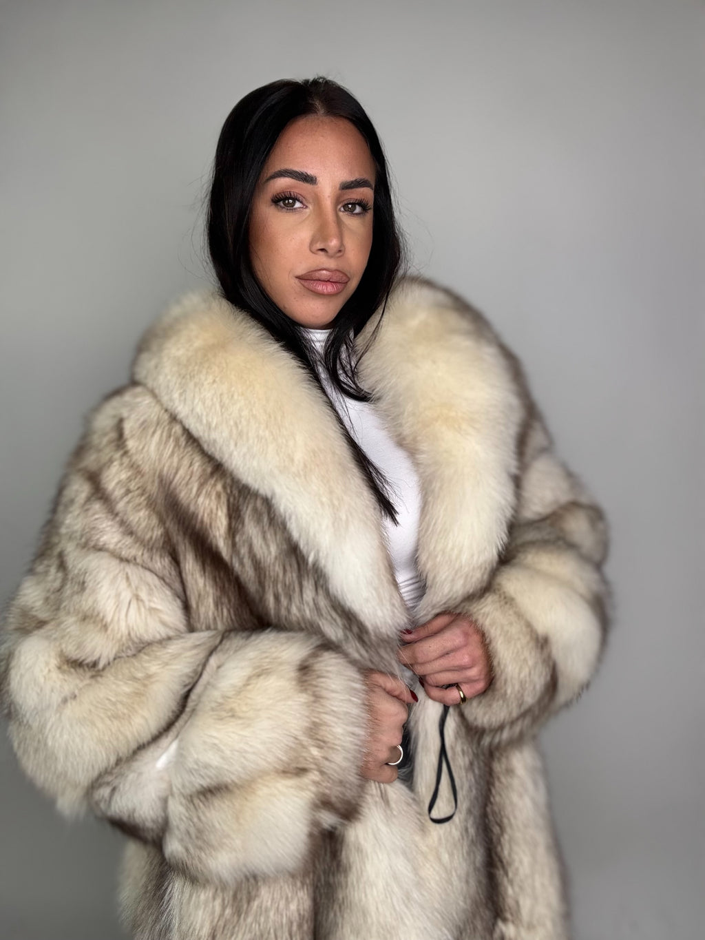 Giacca in volpe shadow N69