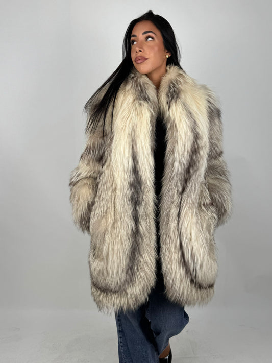 Giacca in volpe platinum N187