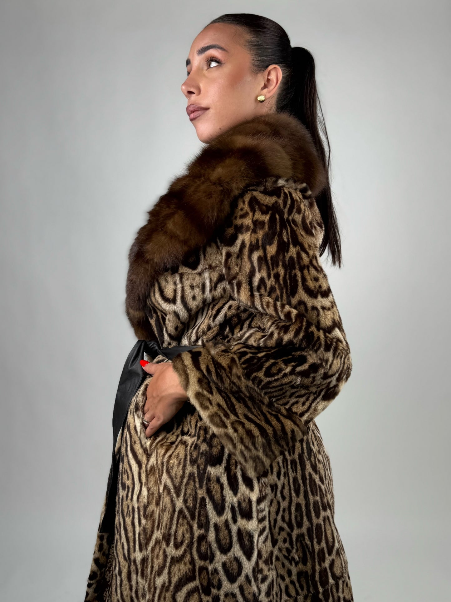 Cappotto in leopardo e zibellino N84