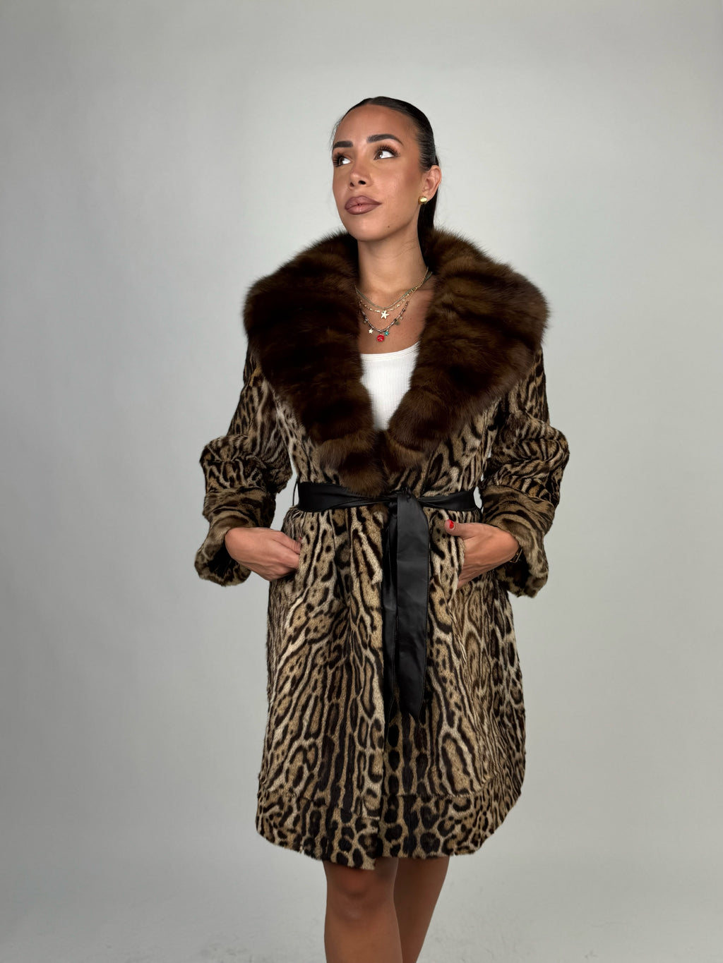 Cappotto in leopardo e zibellino N84