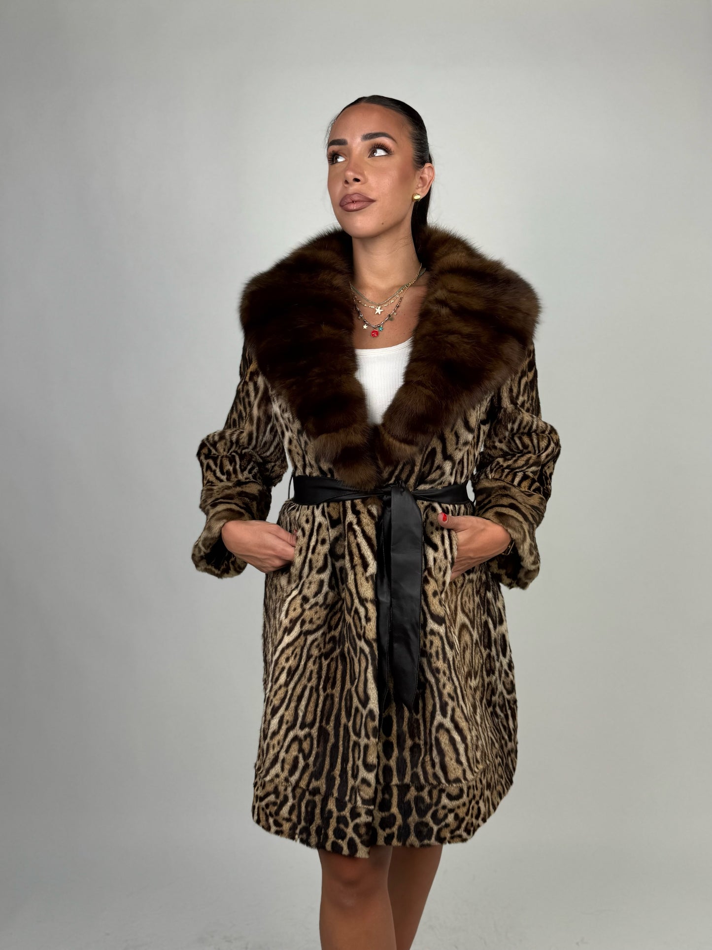 Cappotto in leopardo e zibellino N84
