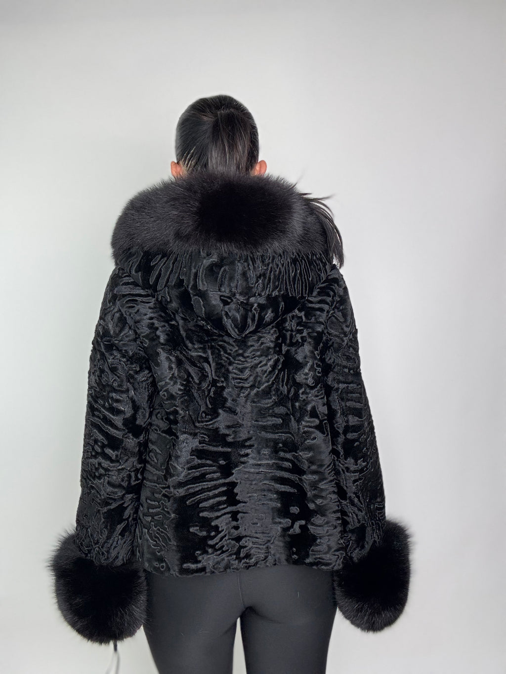 Bomber in astrakan e volpe N32