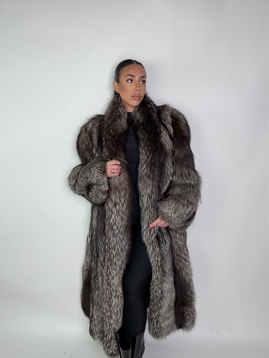 Cappotto in volpe argentata N72