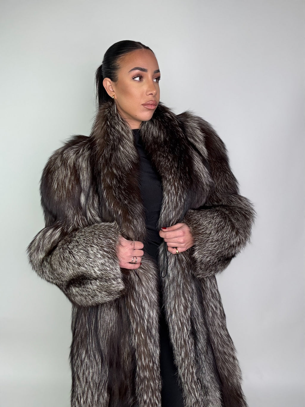 Cappotto in volpe argentata N72