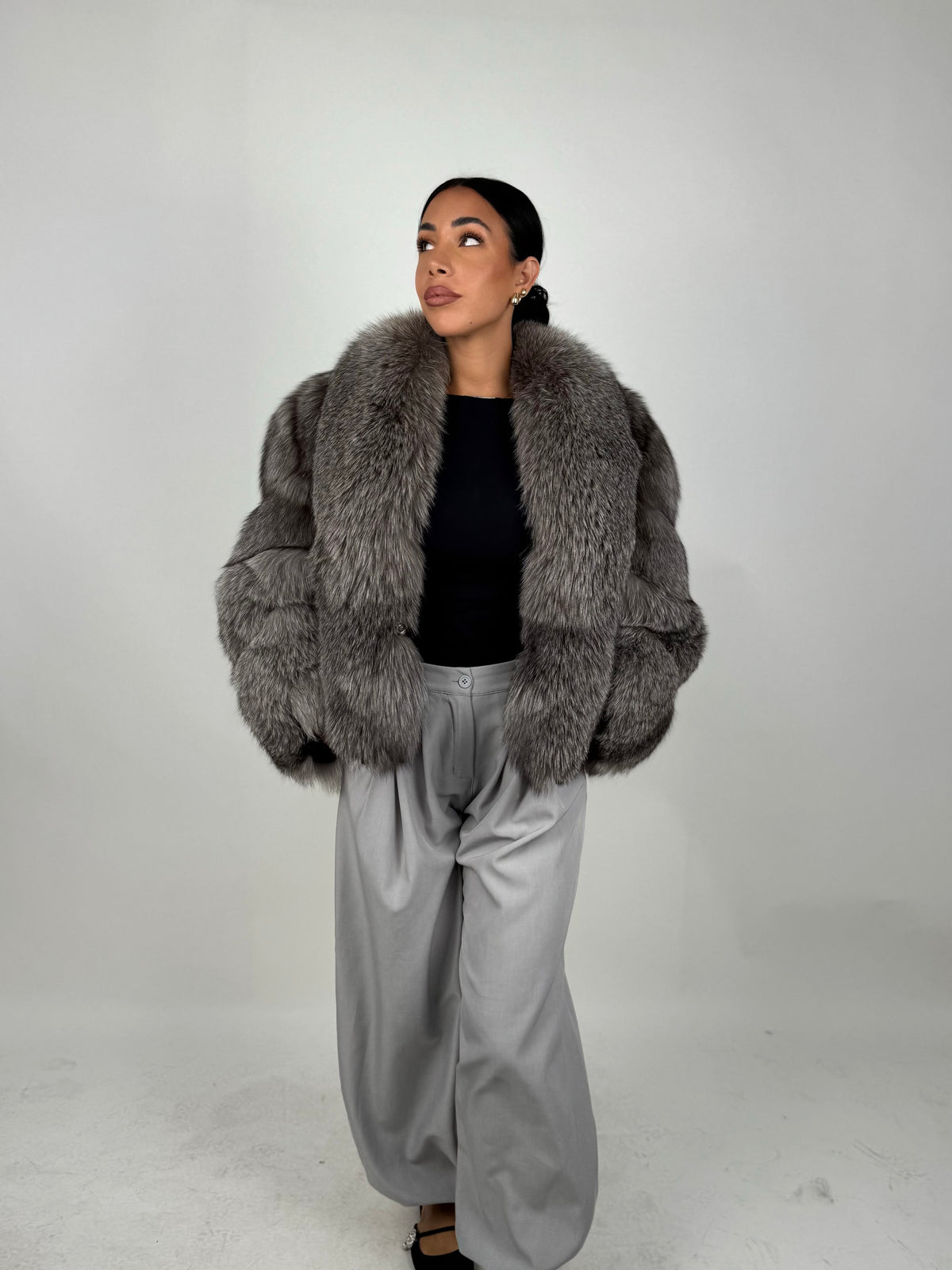 Giacca Silvie in volpe frost