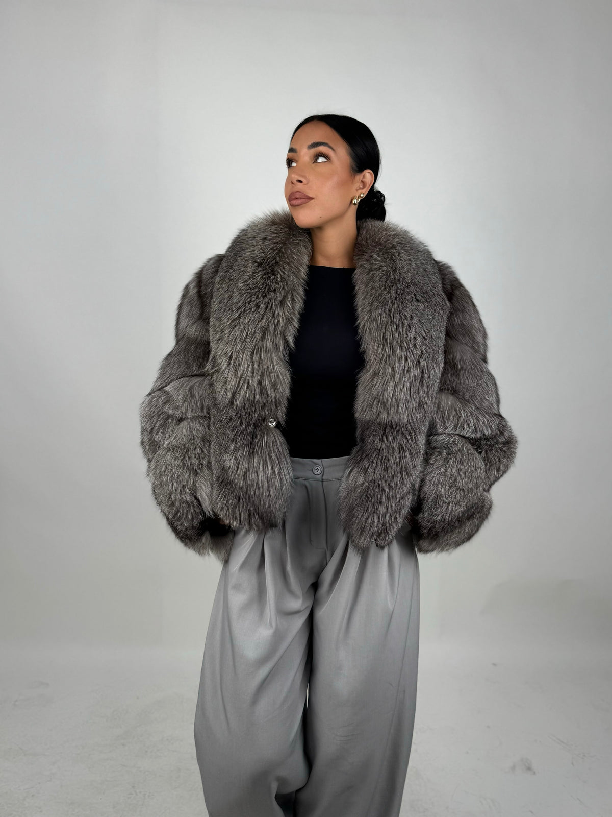 Giacca Silvie in volpe frost