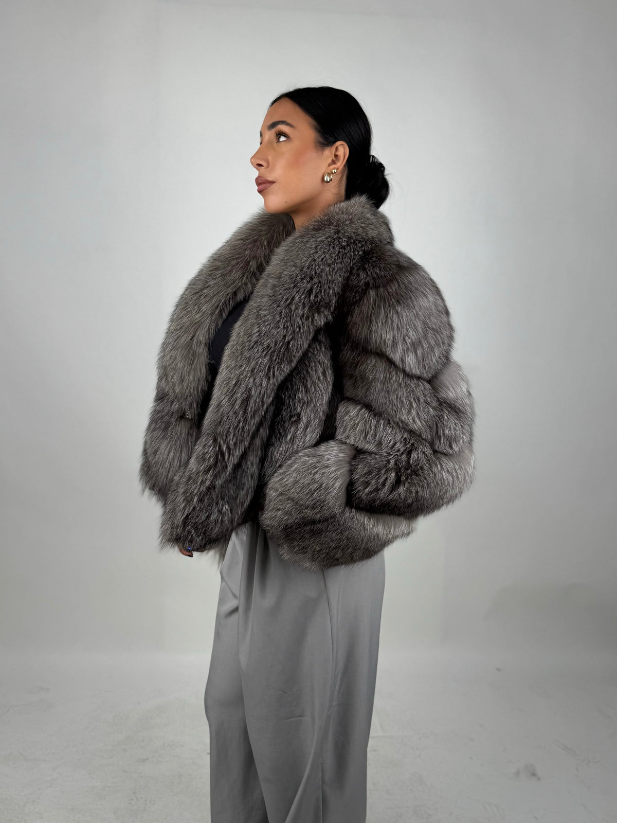 Giacca Silvie in volpe frost