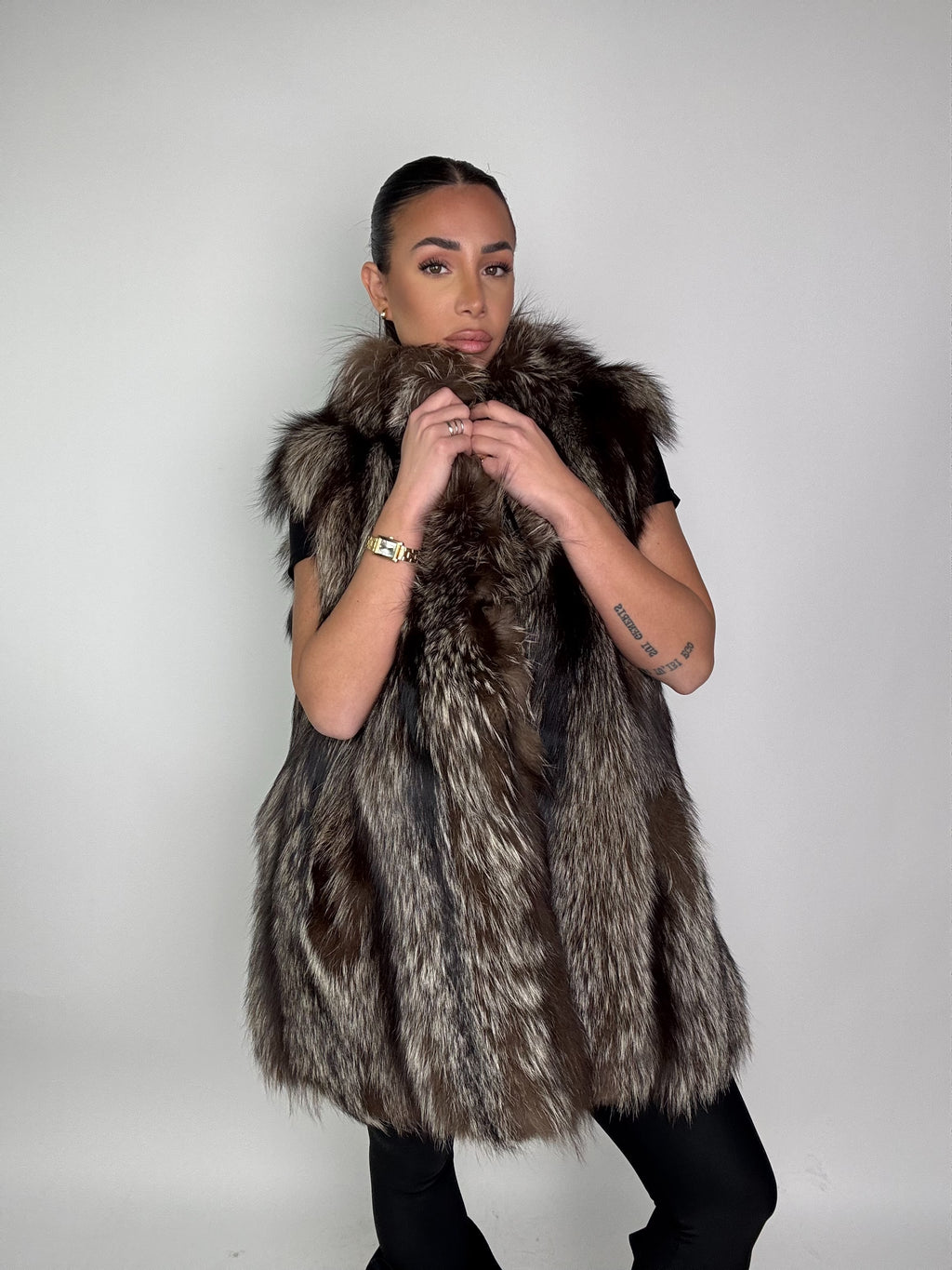 Smanicato in volpe argentata N77