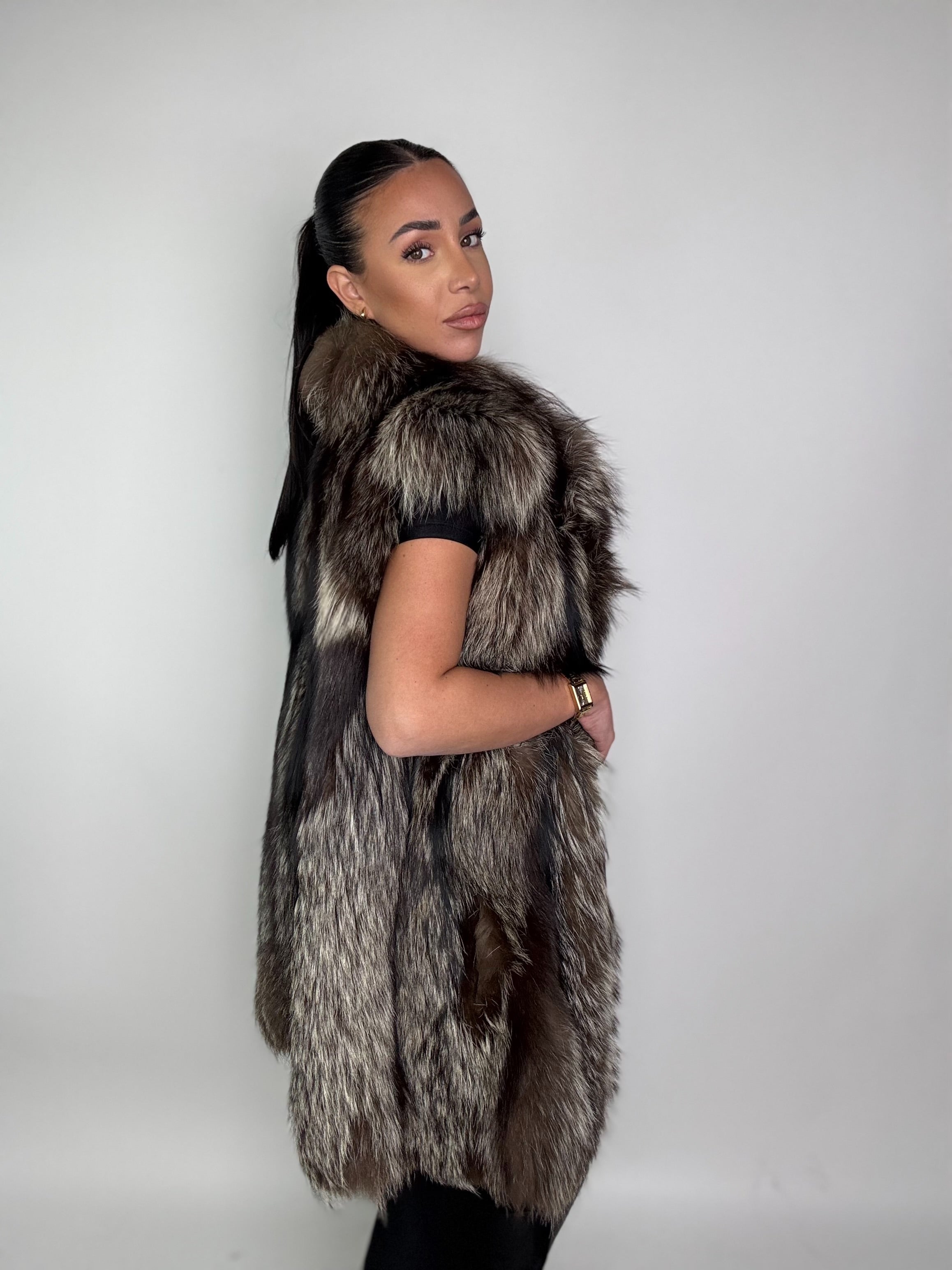 Smanicato in volpe argentata N77