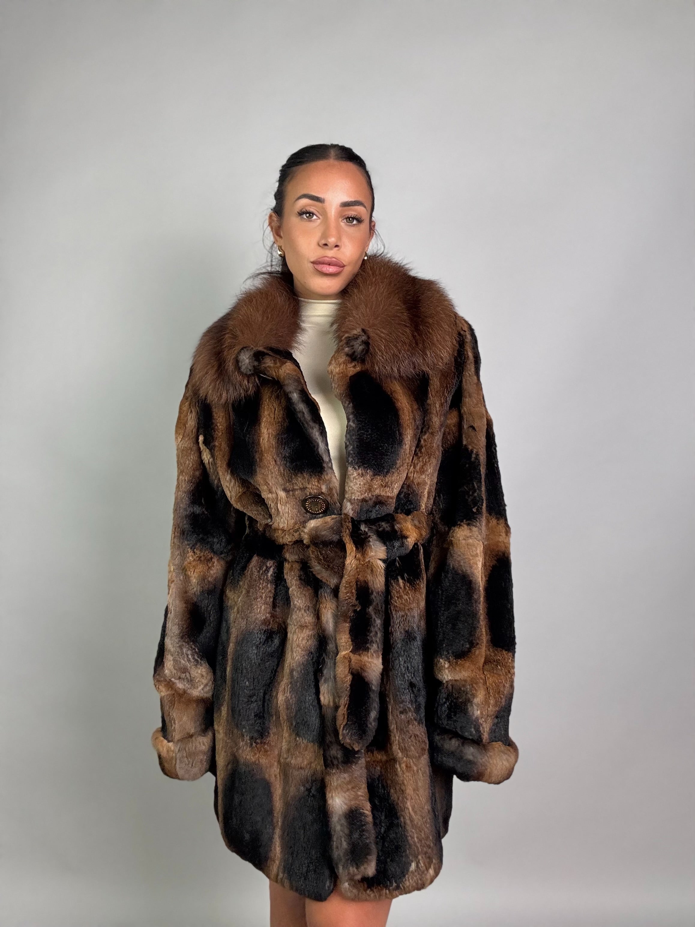 Cappotto in rex cincillà