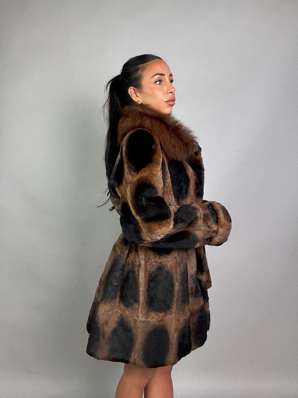 Cappotto in rex cincillà