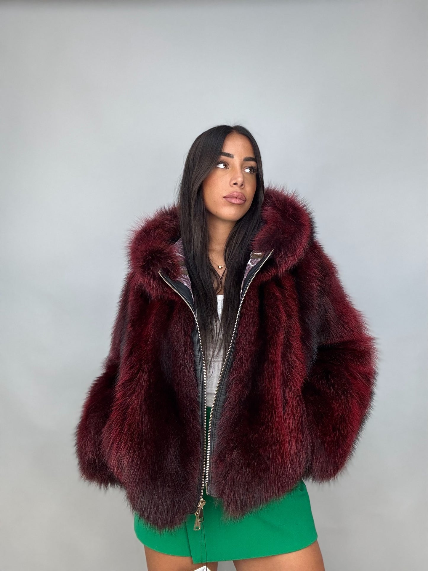 Silver fox jacket