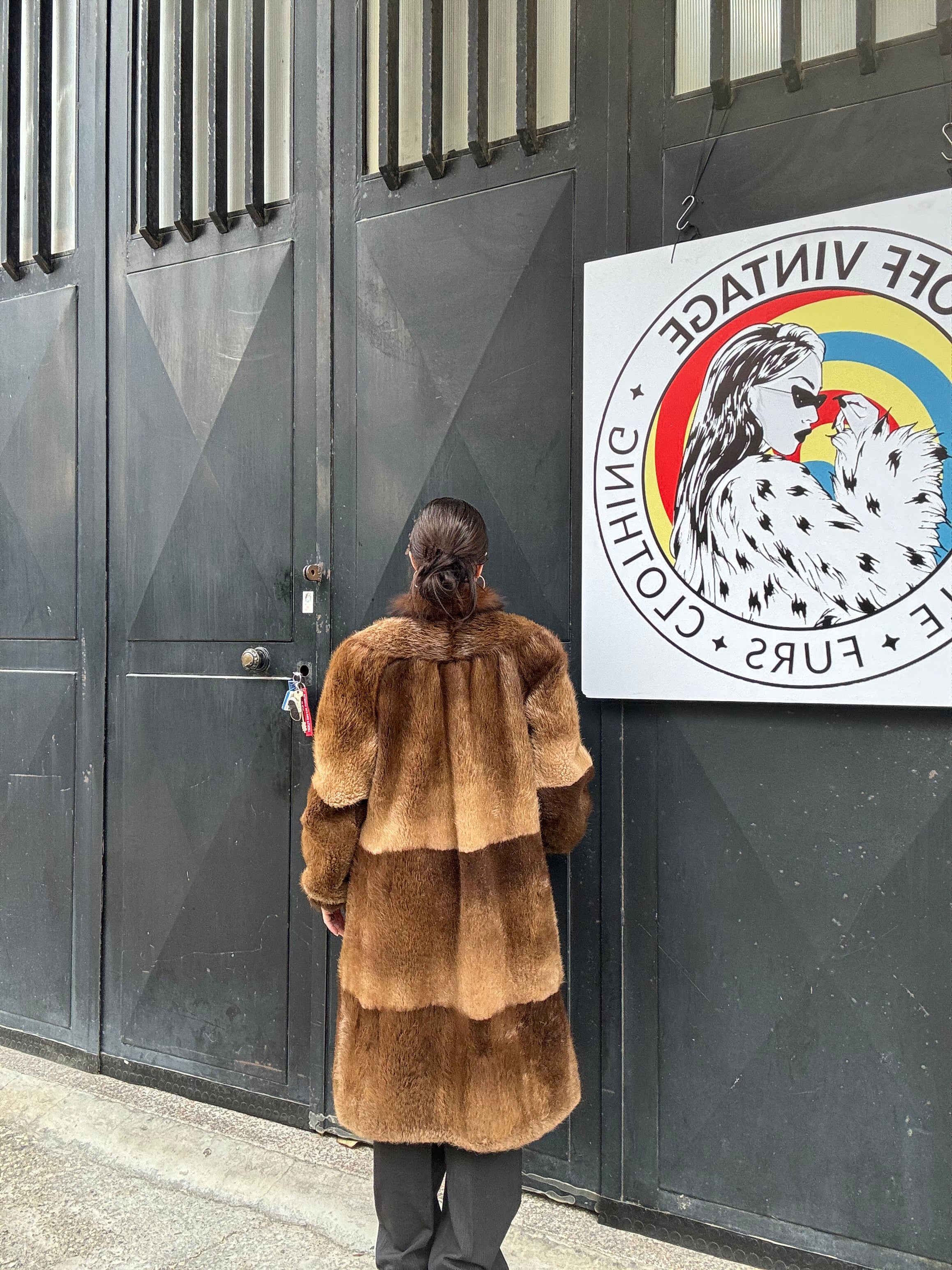 Cappotto in castoro selvaggio