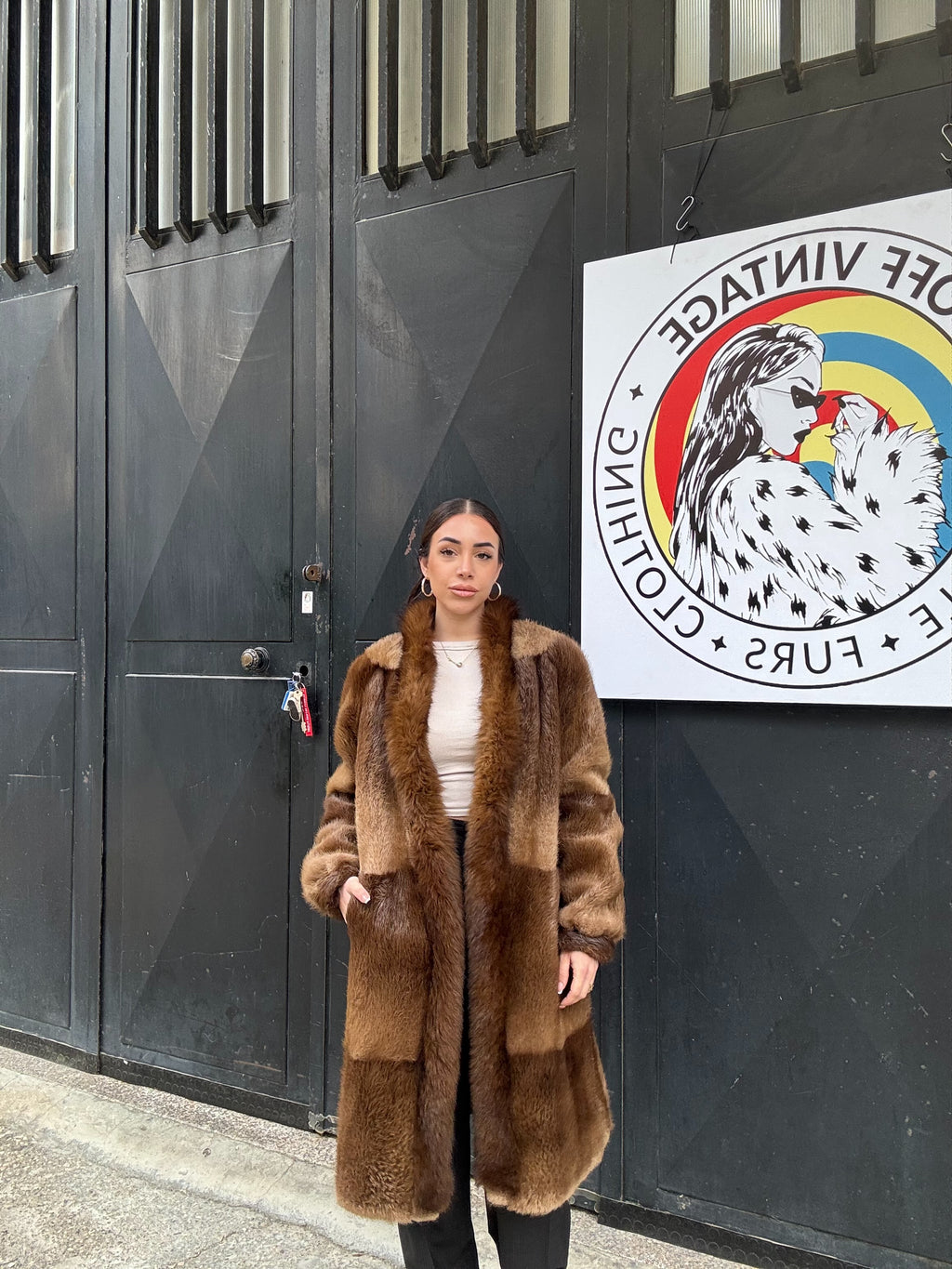Cappotto in castoro selvaggio