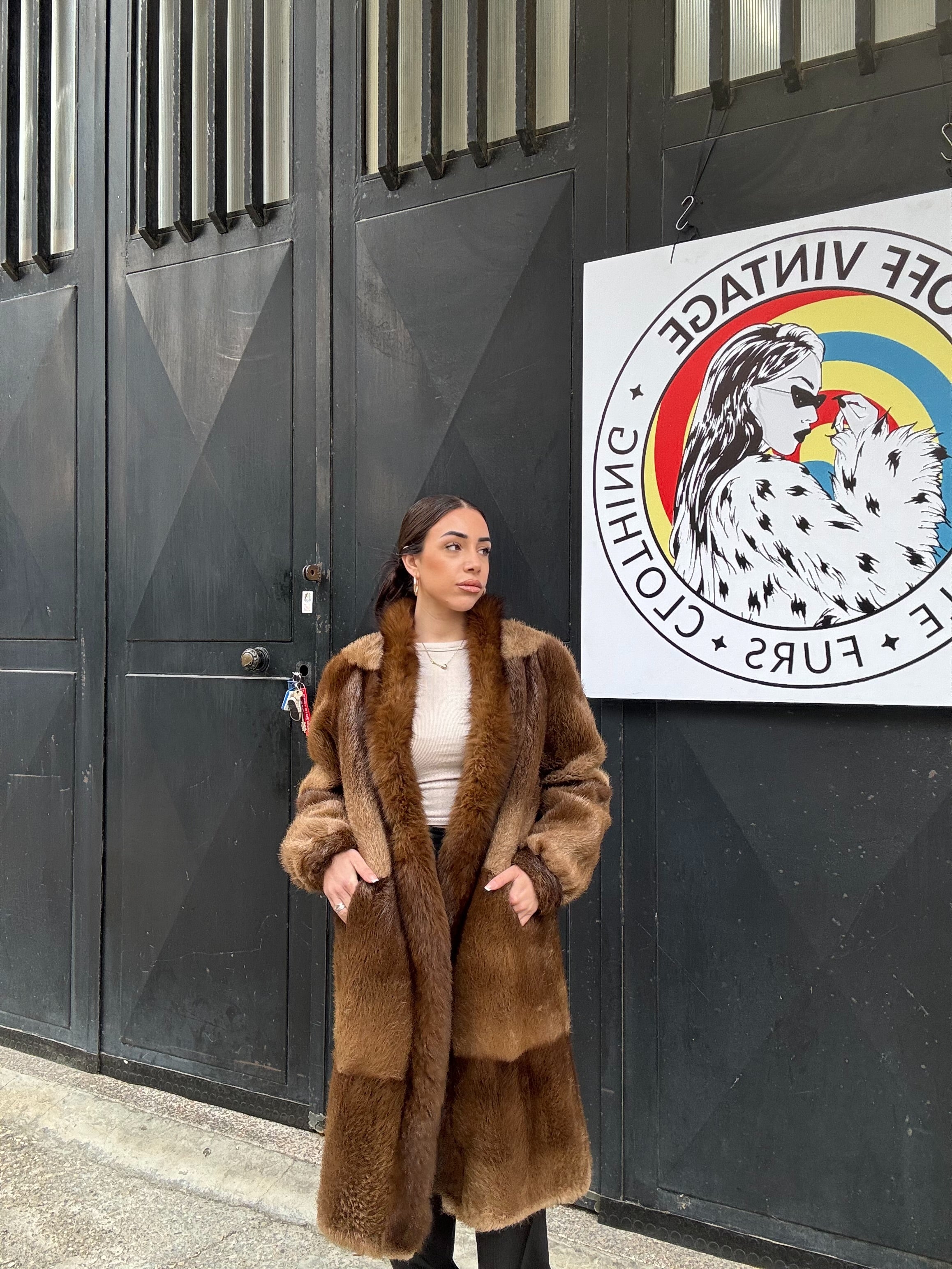 Cappotto in castoro selvaggio
