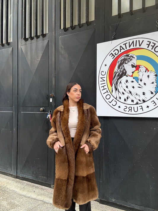 Cappotto in castoro selvaggio