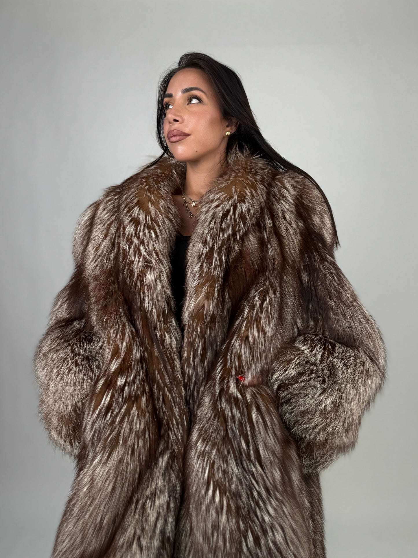 Cappotto in volpe caramel N42