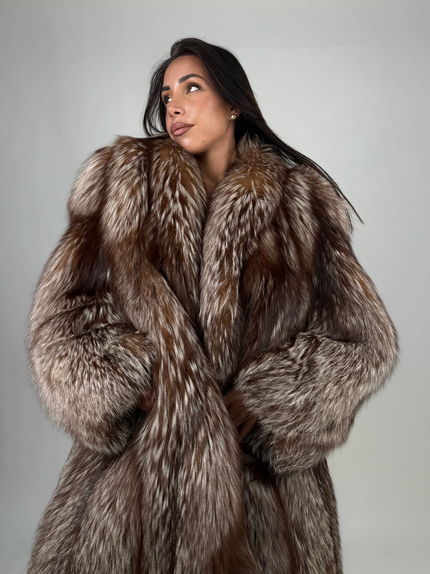 Cappotto in volpe caramel N42