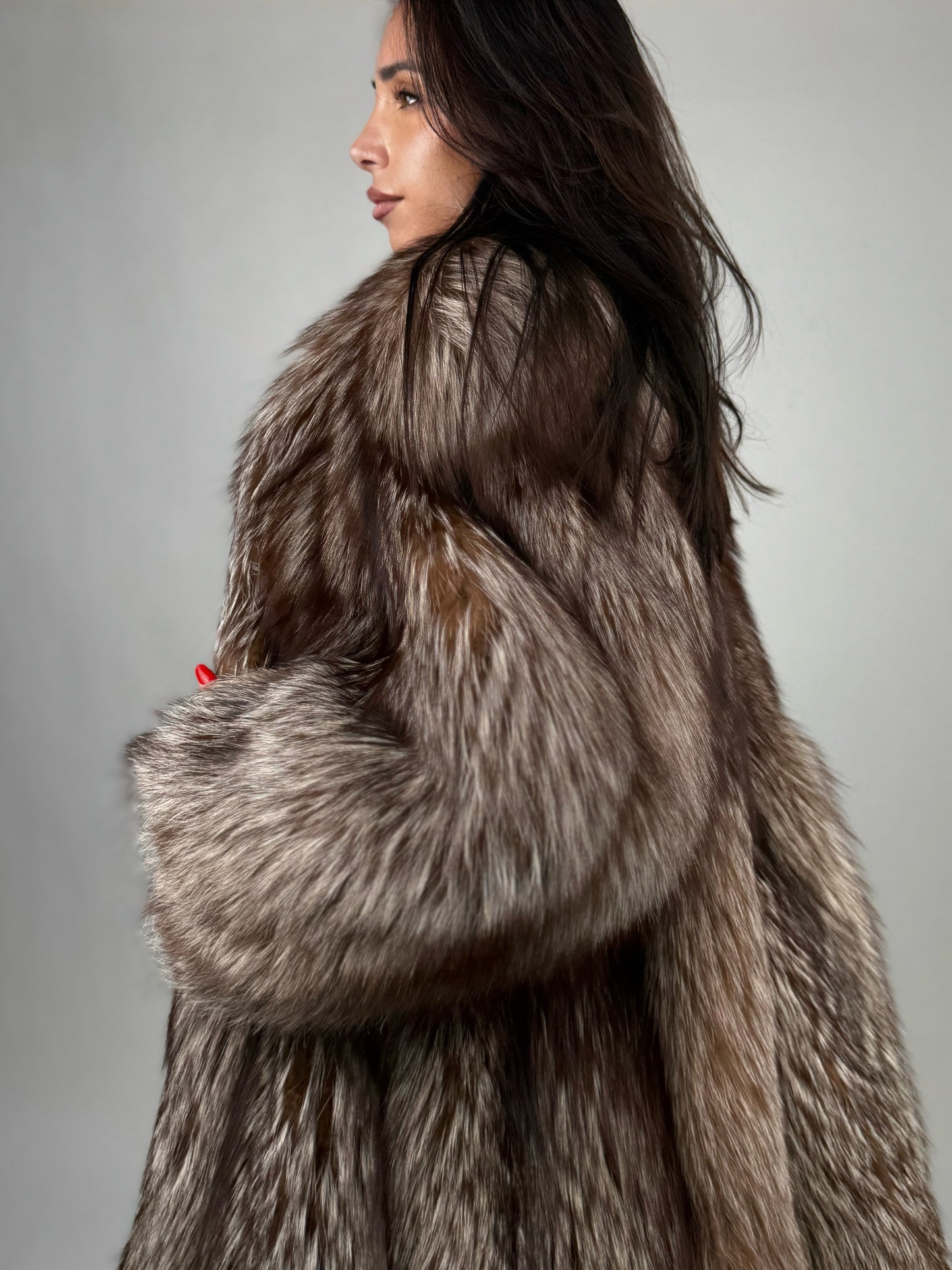 Cappotto in volpe caramel N42