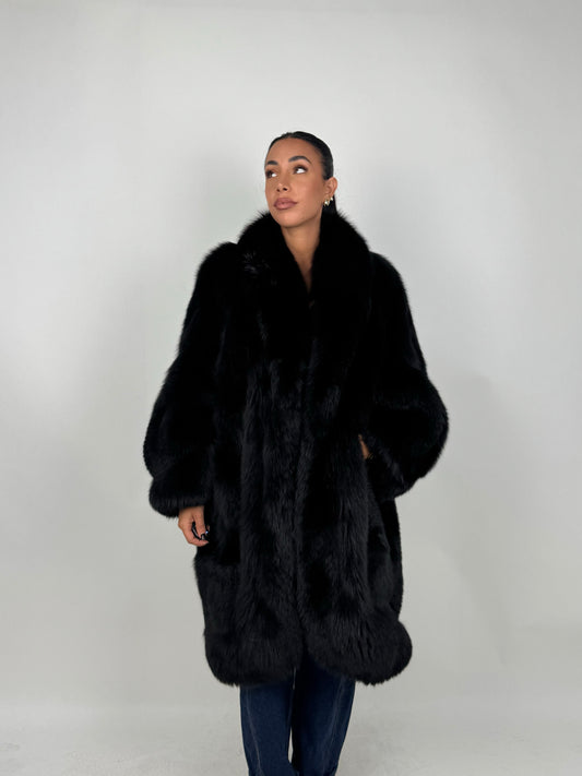 Giacca in volpe black N194