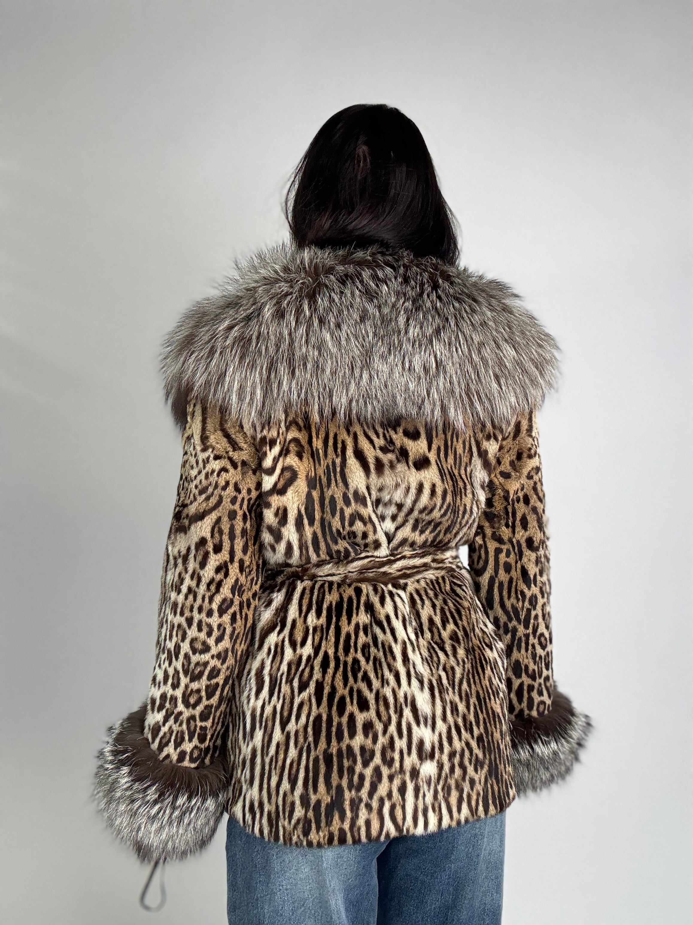 Giacca in leopardo e volpe N36