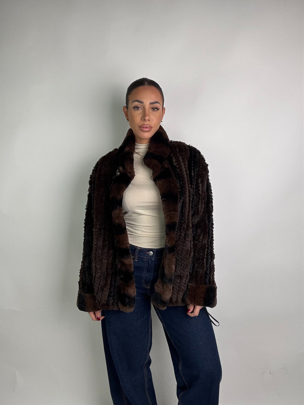 Tricot in rex cincillà