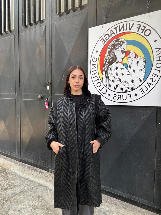 Cappotto in pelle