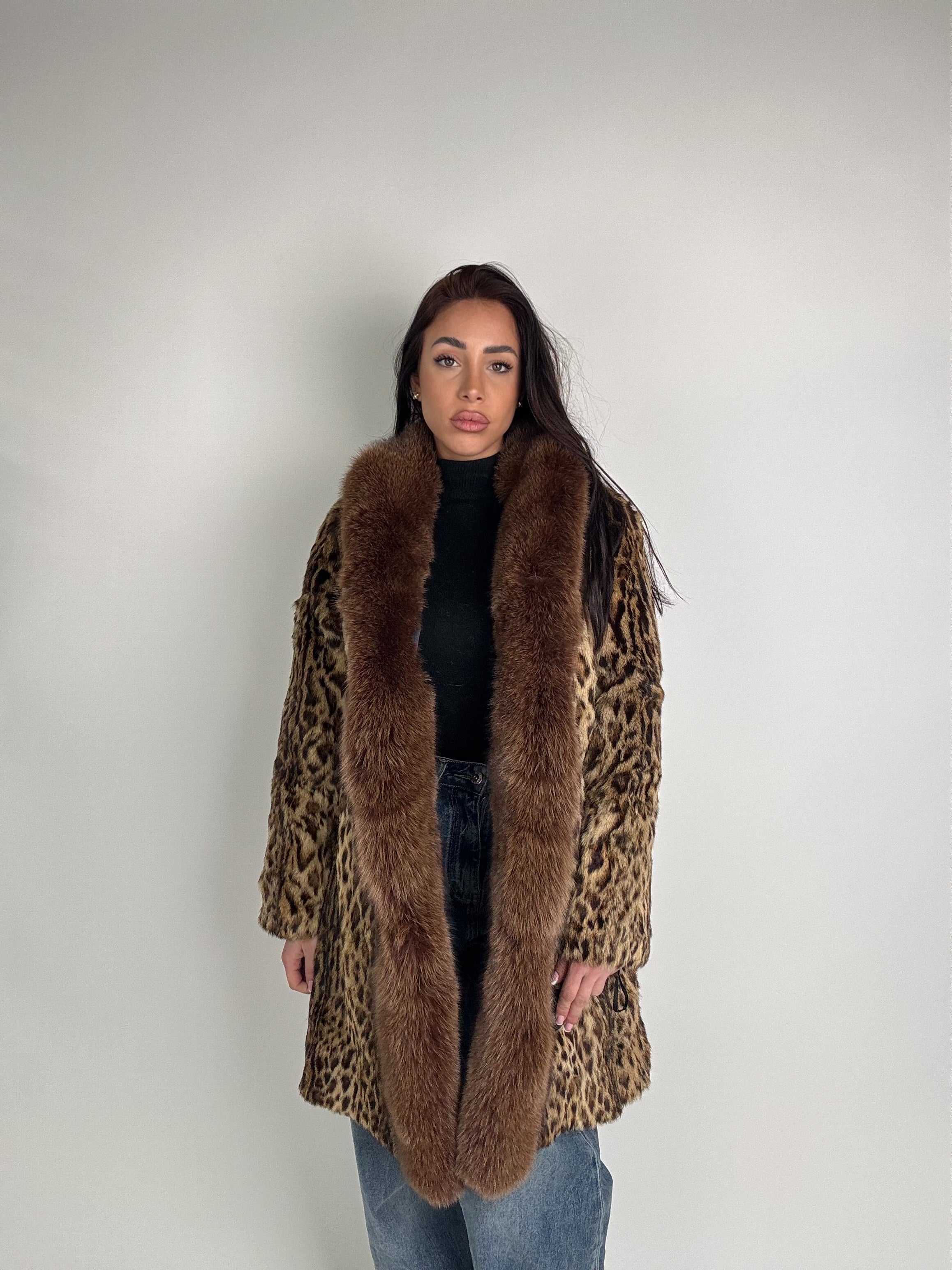 Cappotto in leopardo e volpe N37