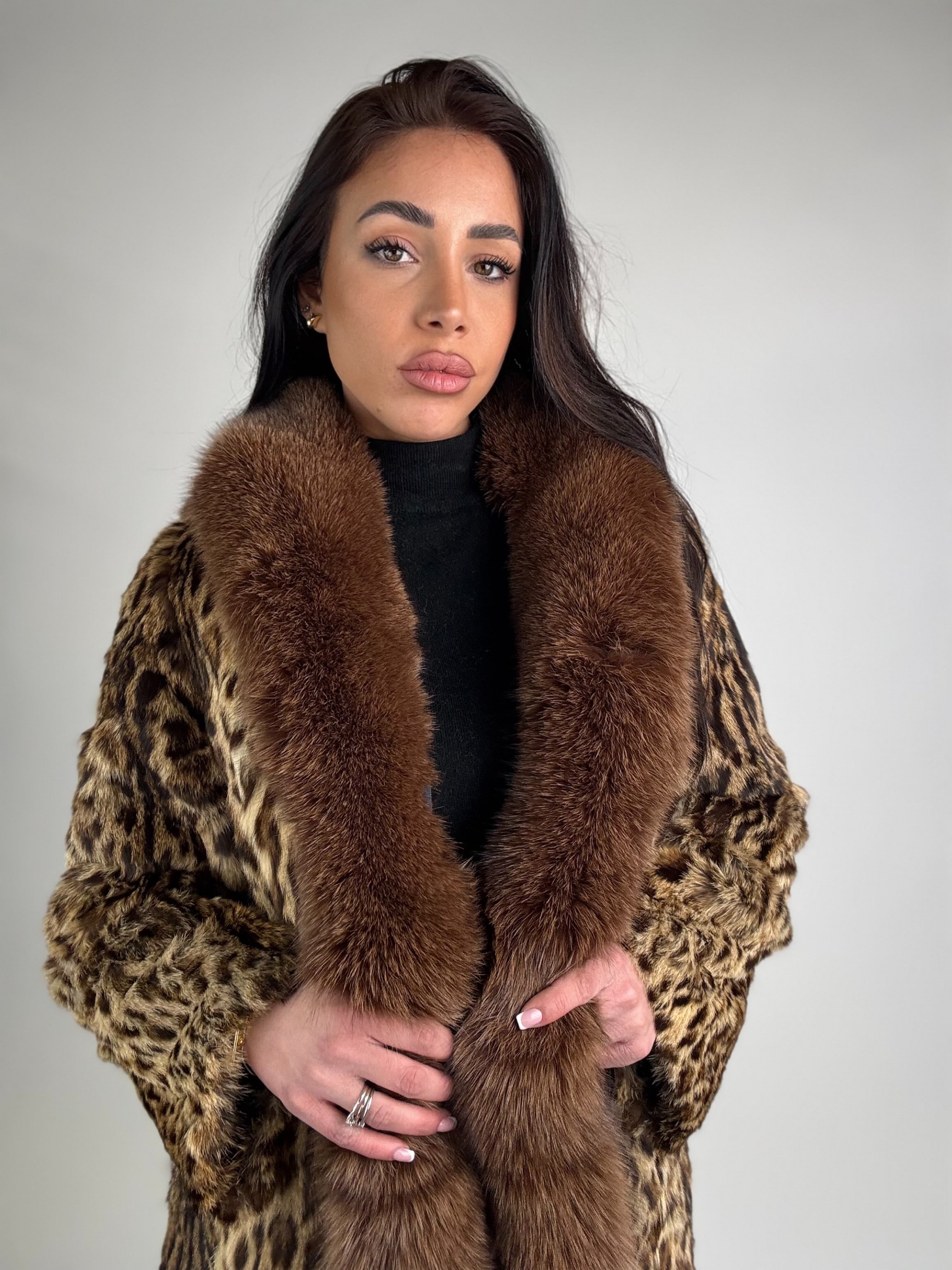 Cappotto in leopardo e volpe N37
