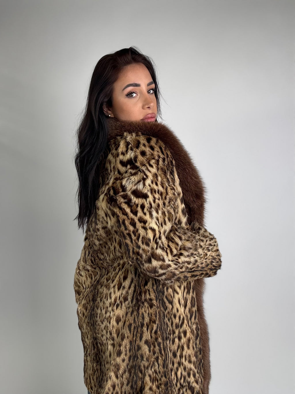 Cappotto in leopardo e volpe N37