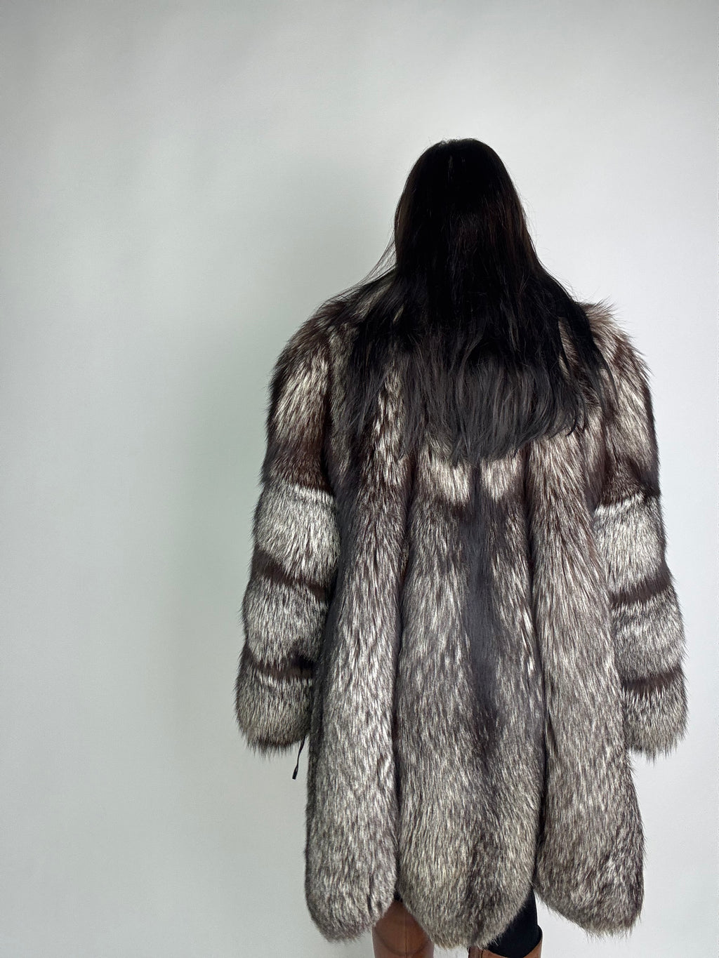 Giacca in volpe argentata N83