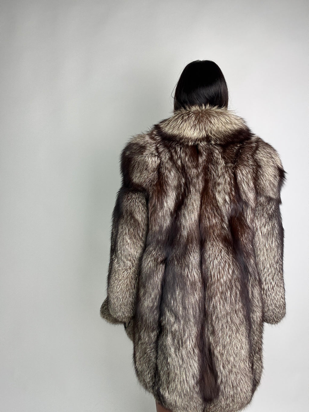 Giacca in volpe argentata N84