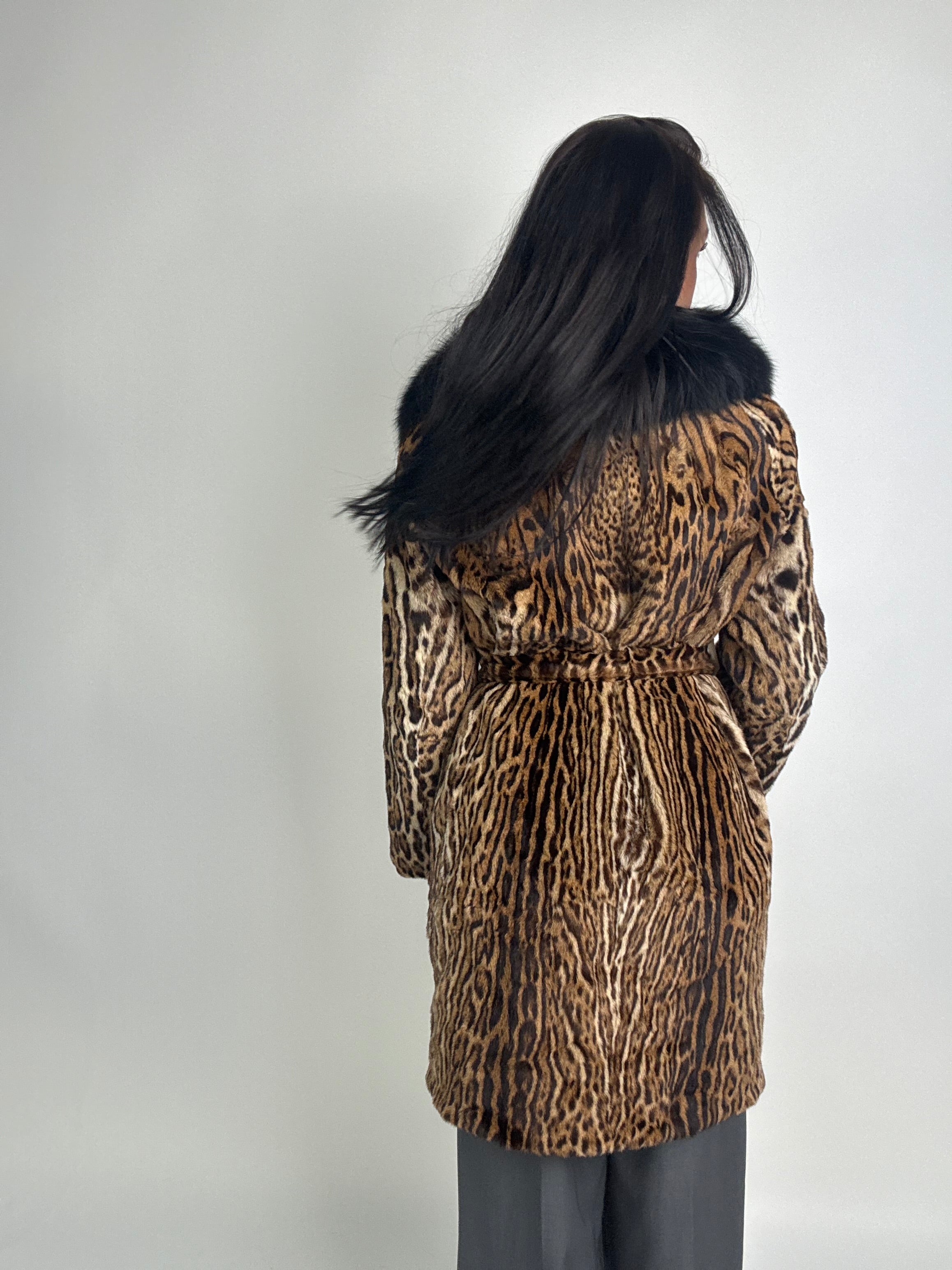 Cappotto in leopardo e volpe N39