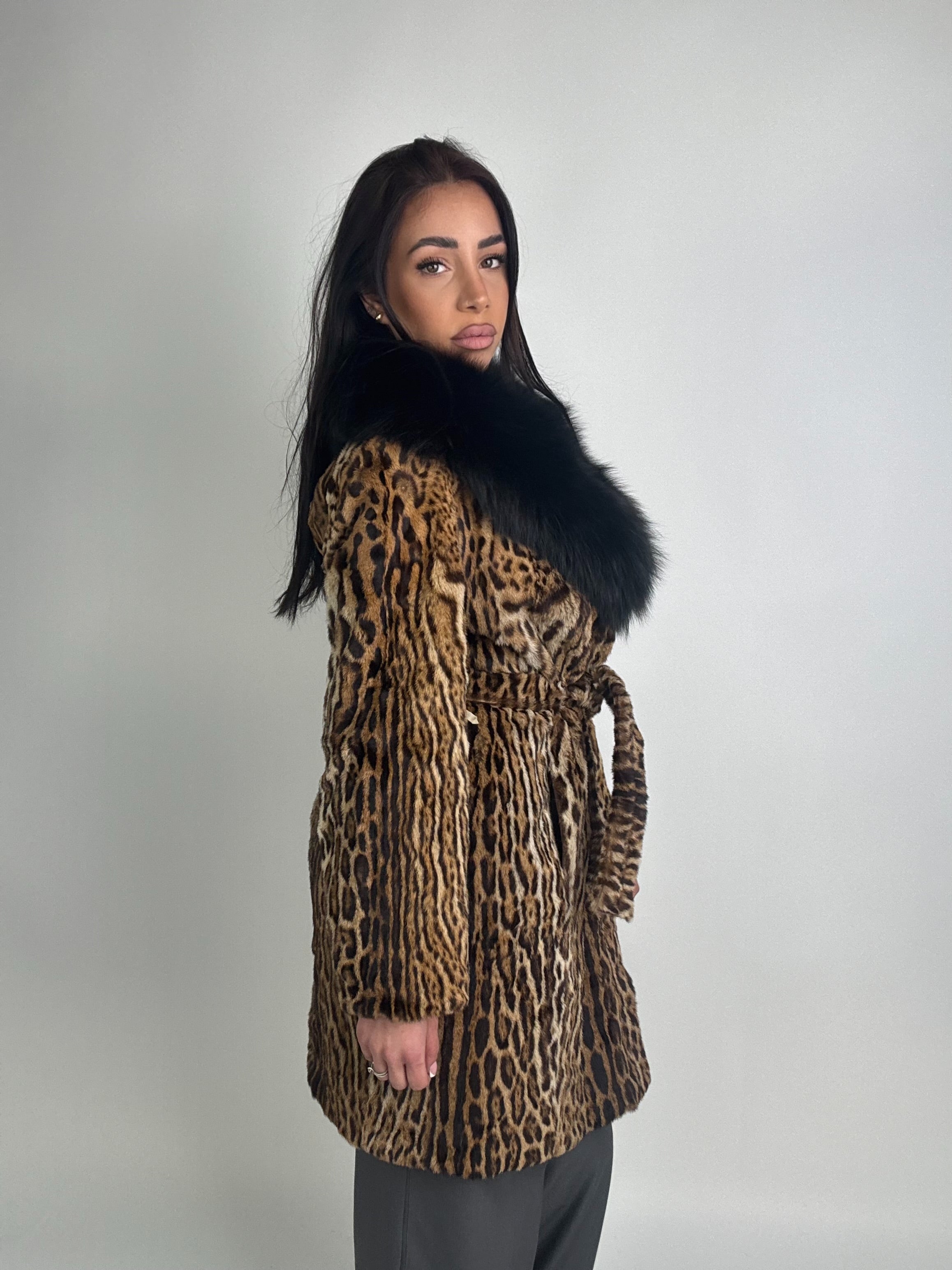 Cappotto in leopardo e volpe N39