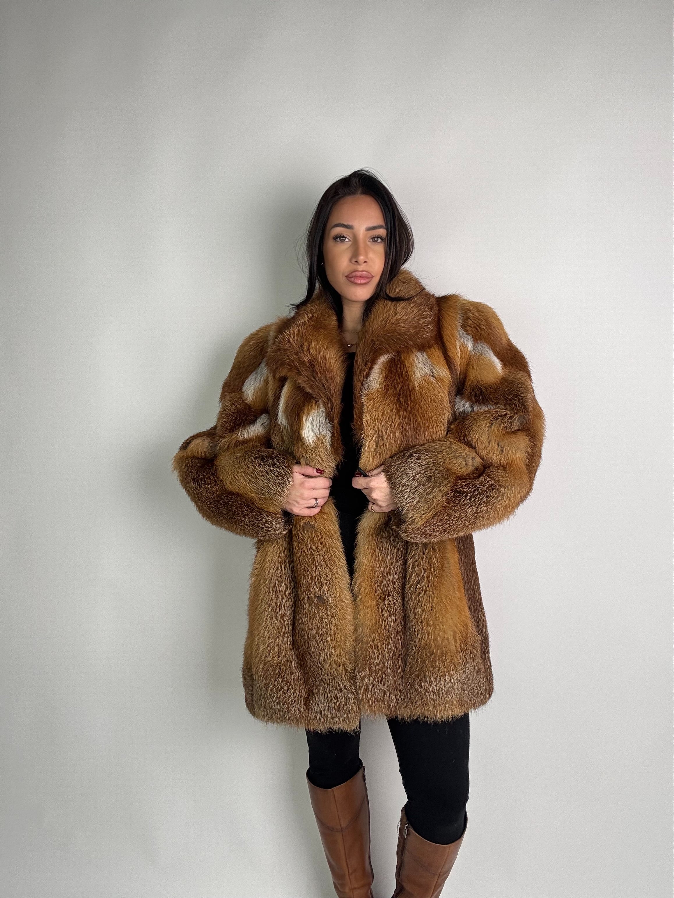 Giacca in volpe rossa N88